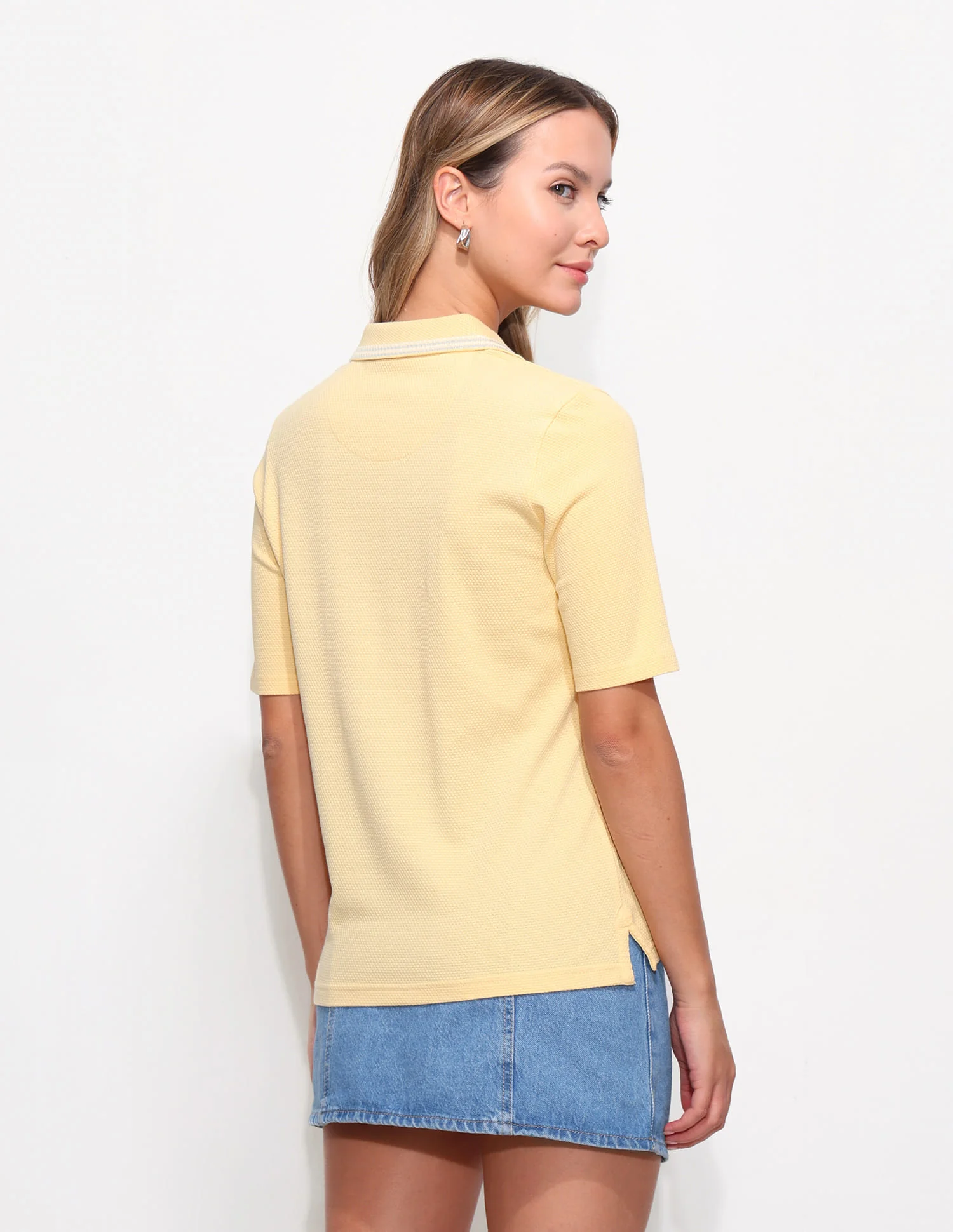 Boxy Fit Textured Polo Shirt - Image 5