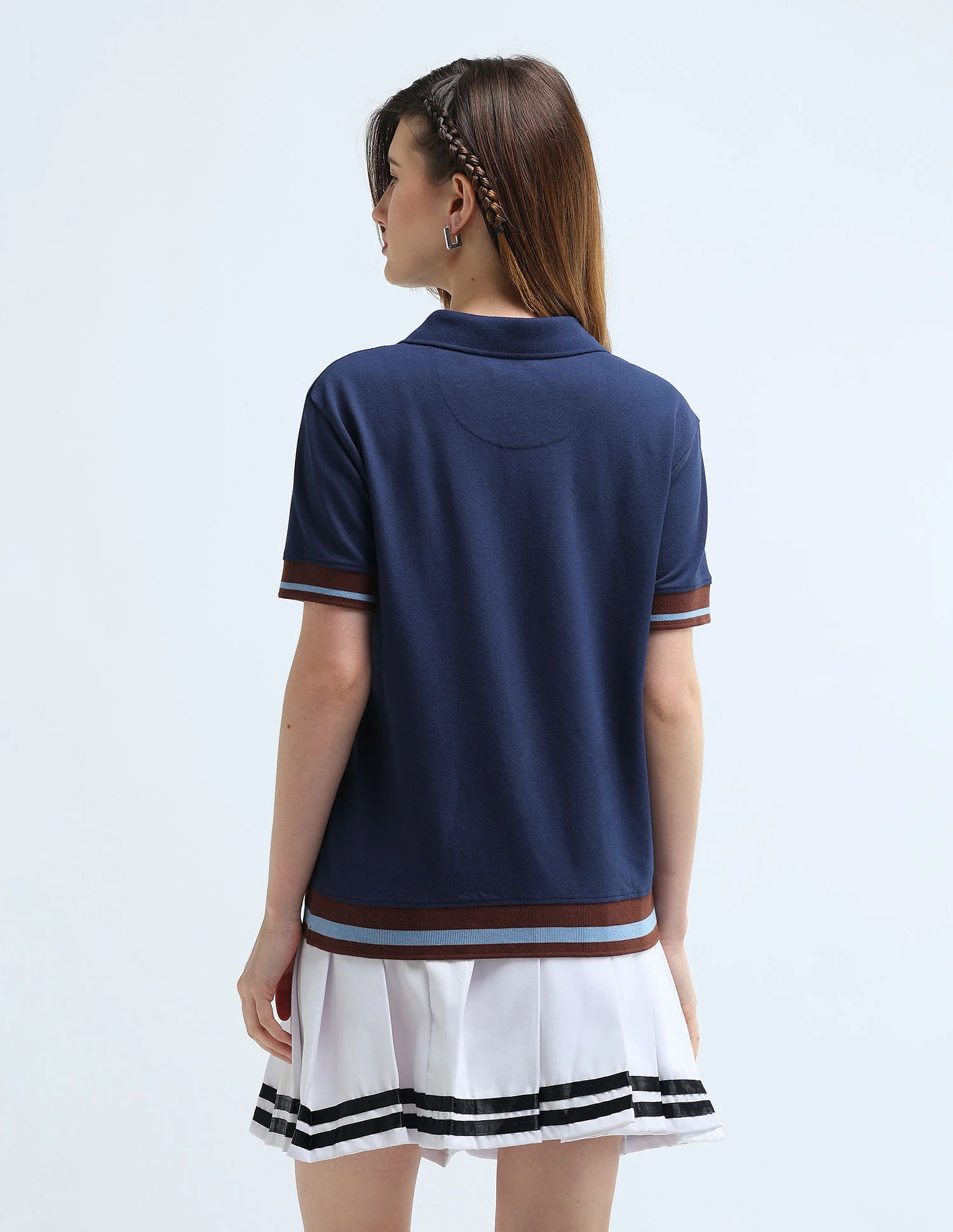 Boxy Fit Tipped Polo Shirt - Image 5