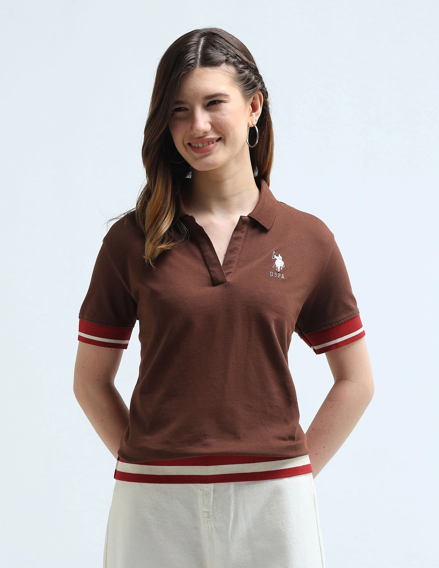 Boxy Fit Tipped Polo Shirt
