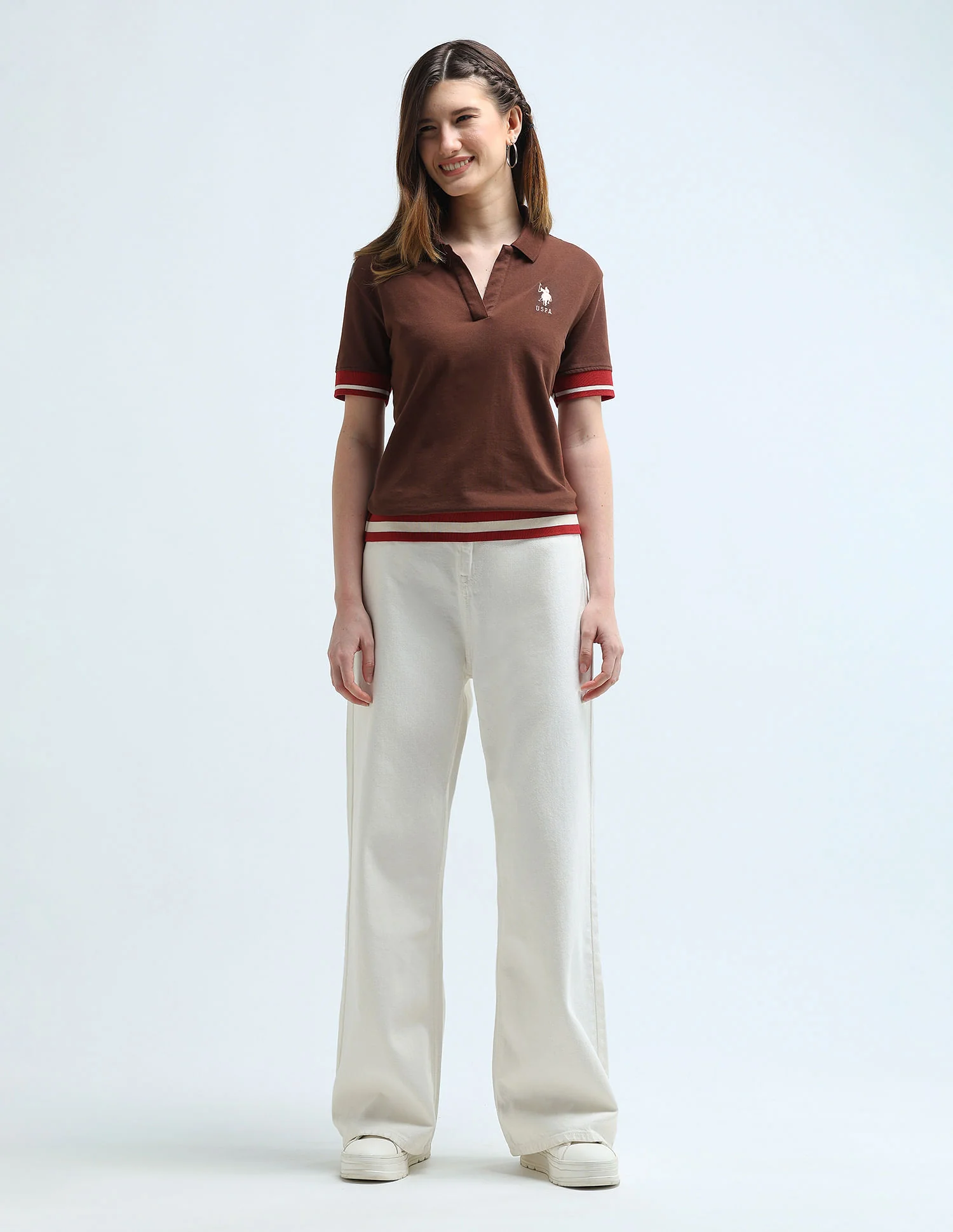 Boxy Fit Tipped Polo Shirt - Image 3