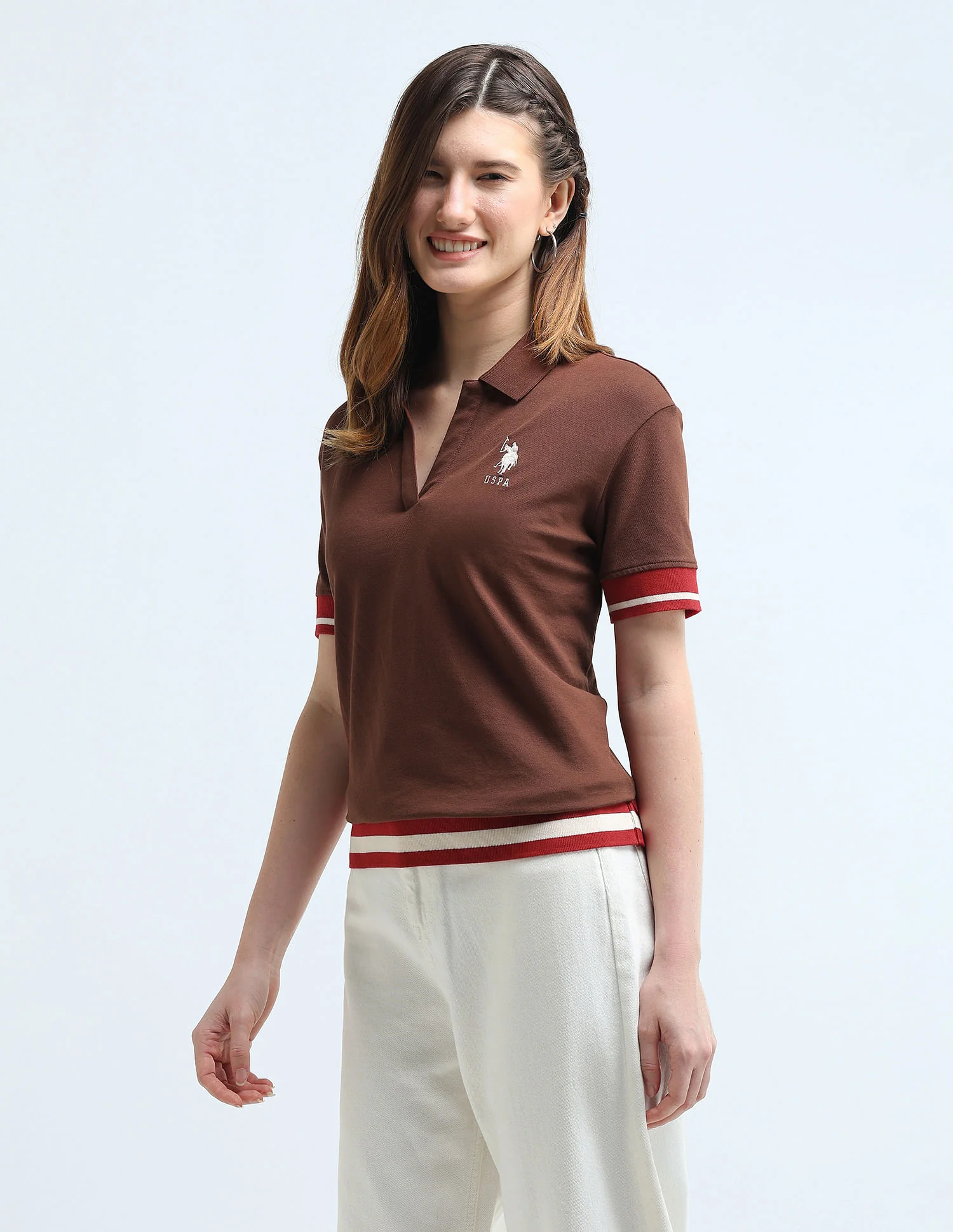 Boxy Fit Tipped Polo Shirt - Image 4