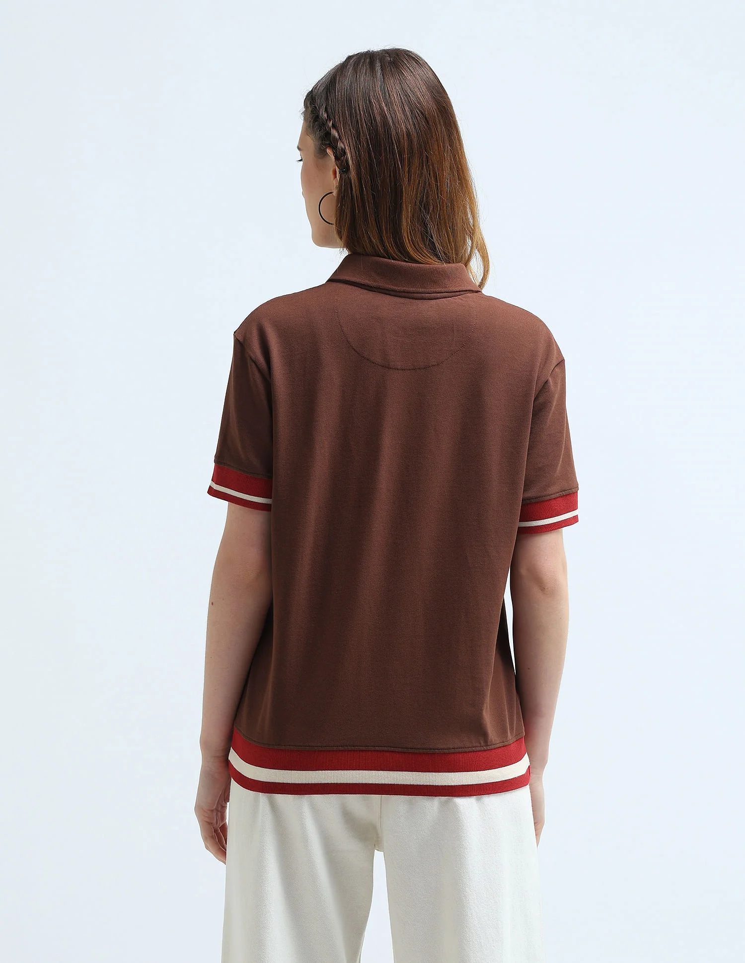 Boxy Fit Tipped Polo Shirt - Image 5