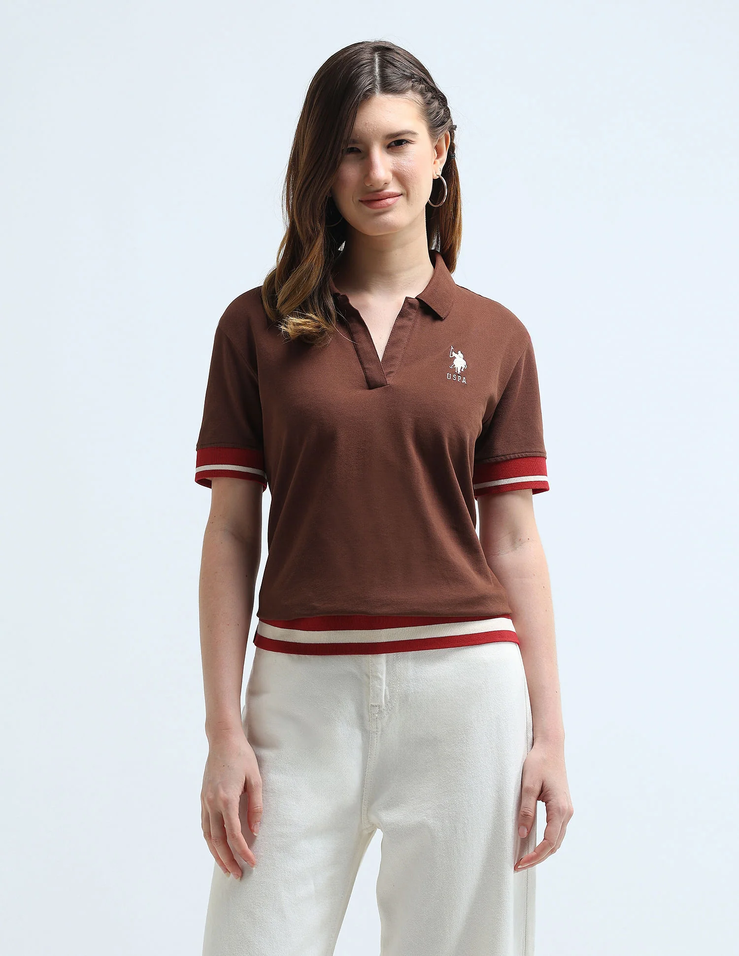 Boxy Fit Tipped Polo Shirt - Image 6