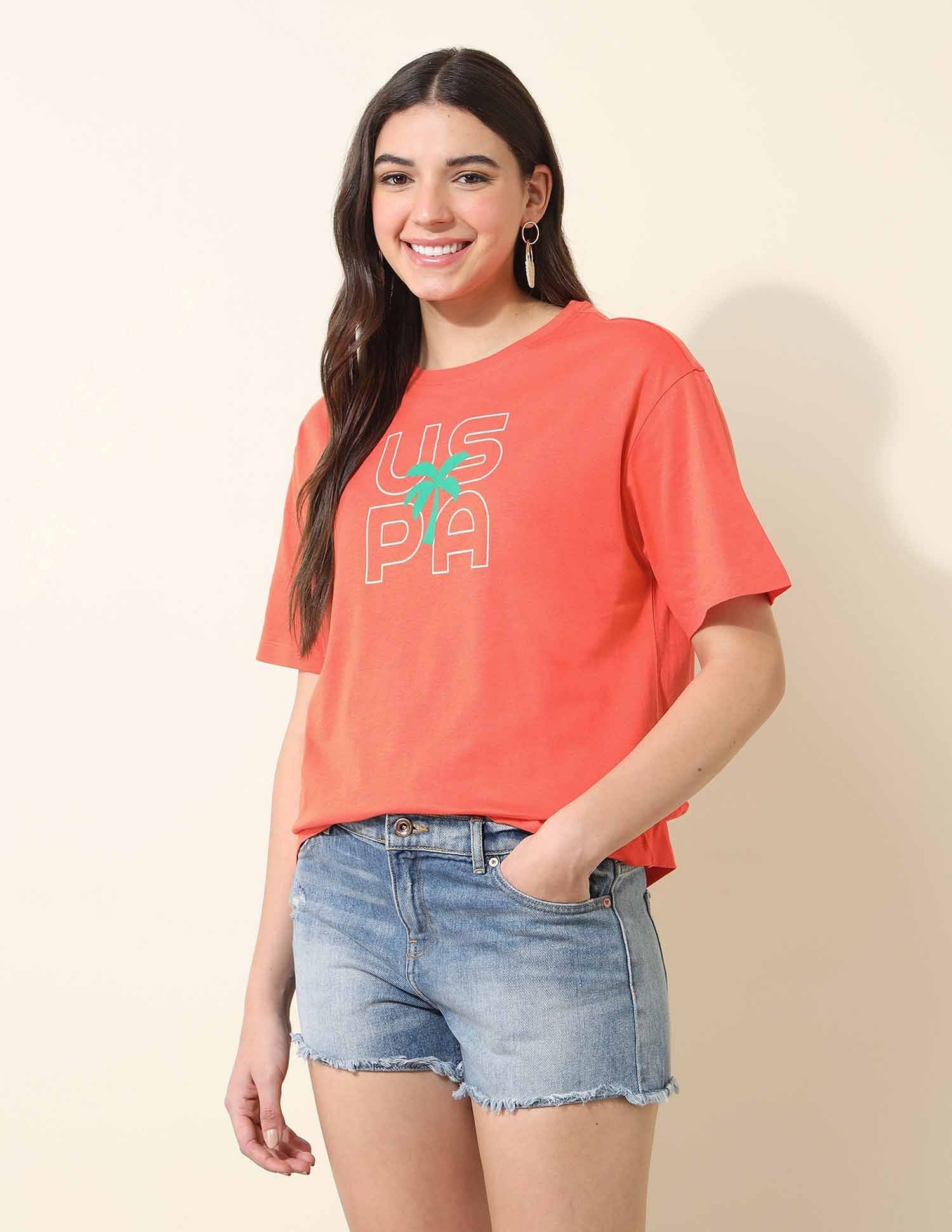 Boyfriend Fit Brand Printed T-Shirt - Image 4