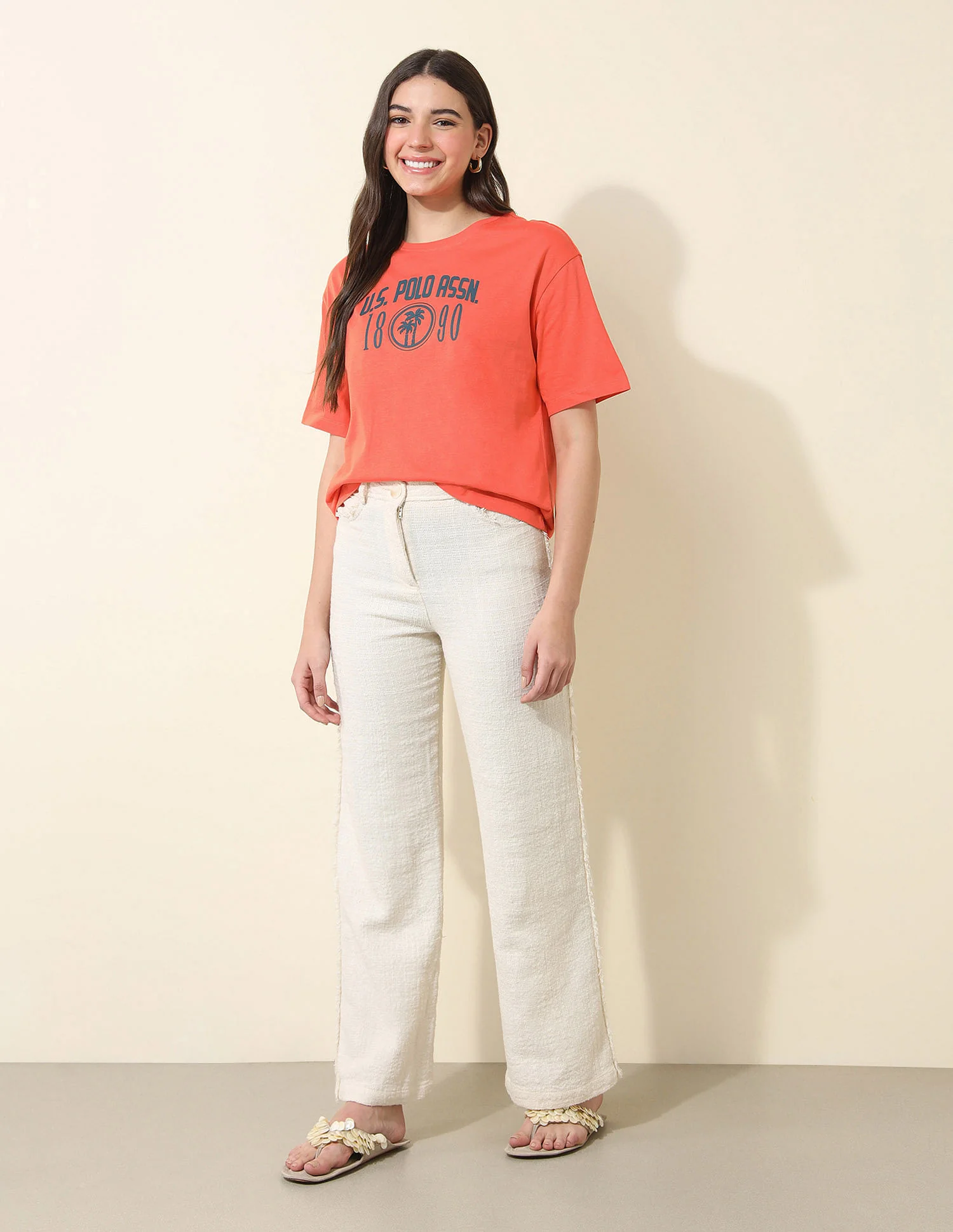 Boyfriend Fit Brand Printed T-Shirt - Image 3
