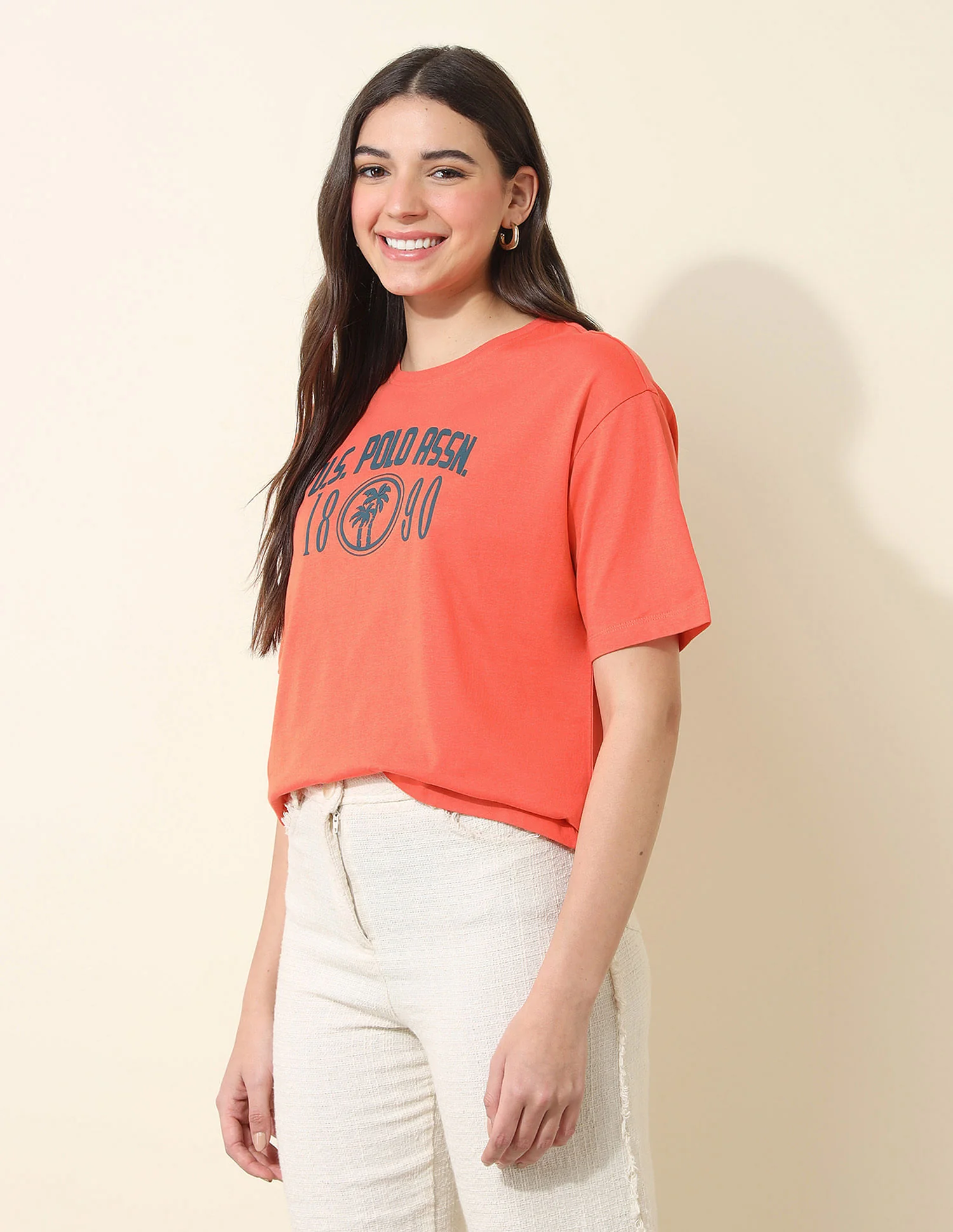 Boyfriend Fit Brand Printed T-Shirt - Image 4