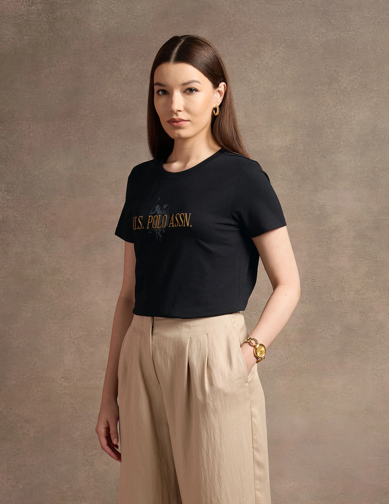 Brand Embroidered Regular Fit T-Shirt - Image 4