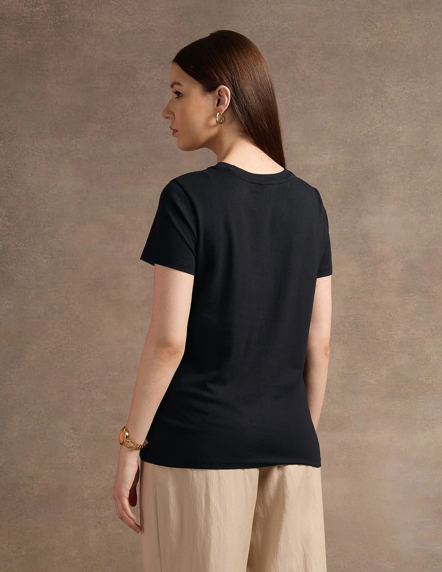 Brand Embroidered Regular Fit T-Shirt - Image 5