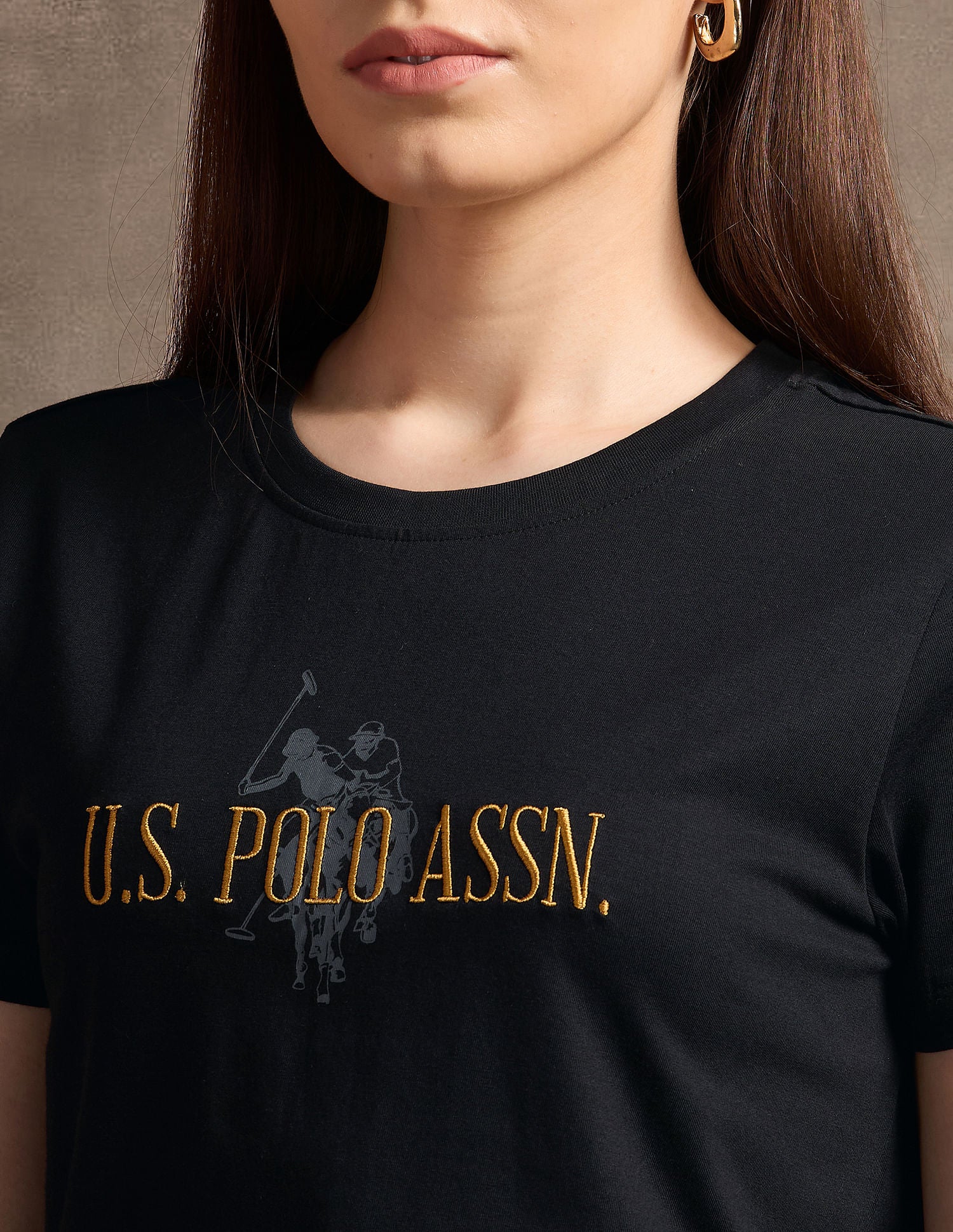 Brand Embroidered Regular Fit T-Shirt - Image 7