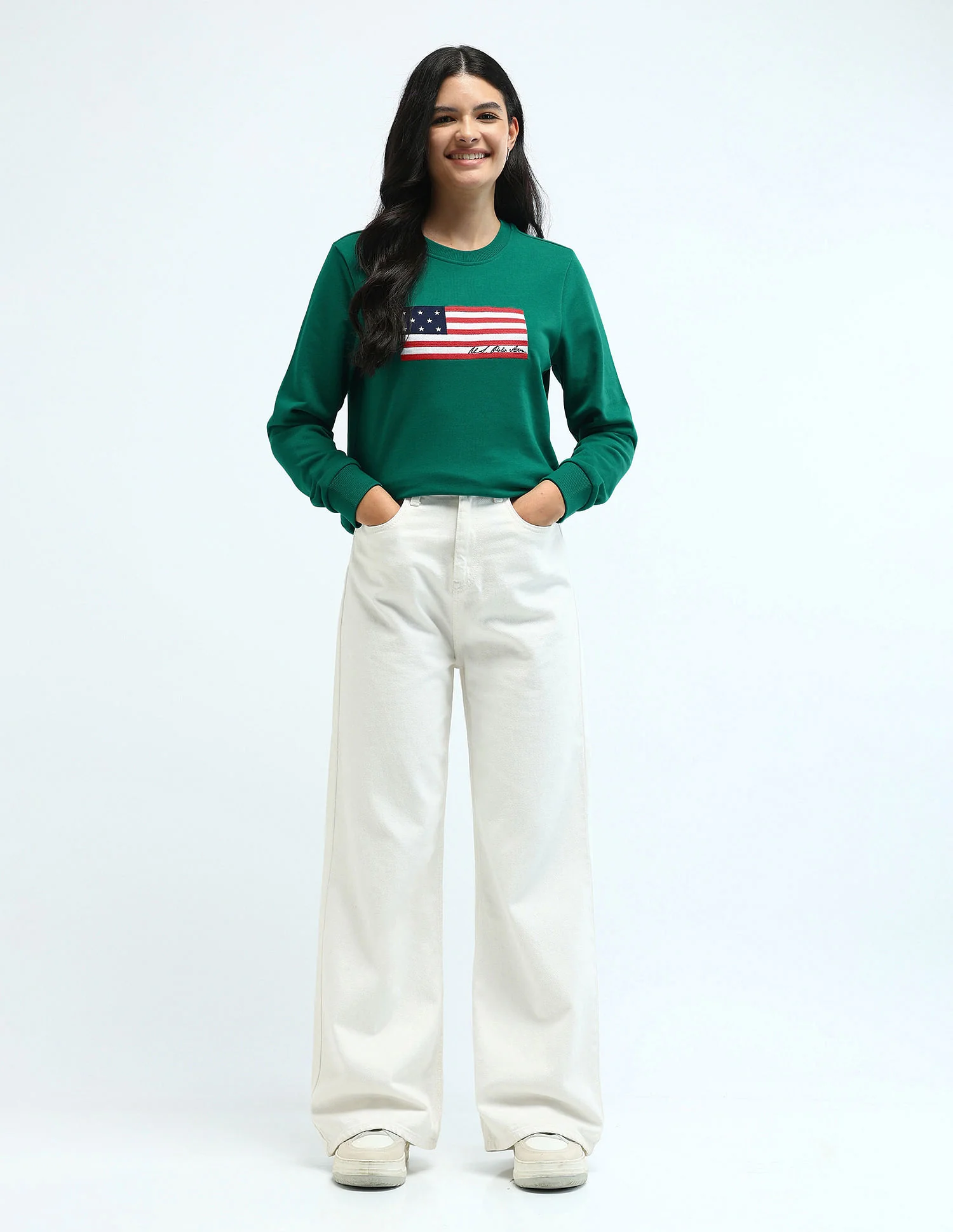 Brand Print Drop Shoulder Sweatshirt - Image 3