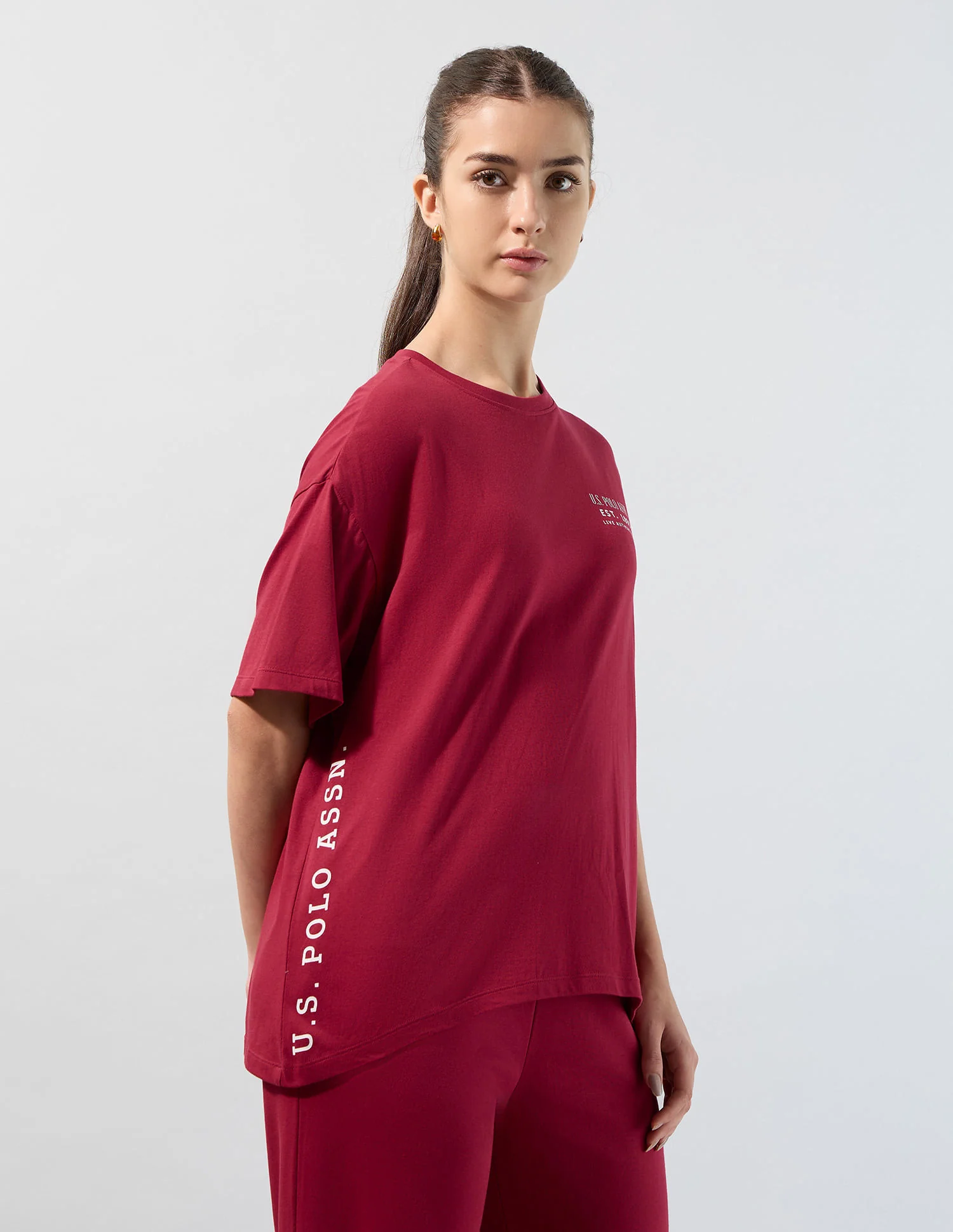 On The Go Brand Printed Boyfriend Fit T-Shirt - Image 4