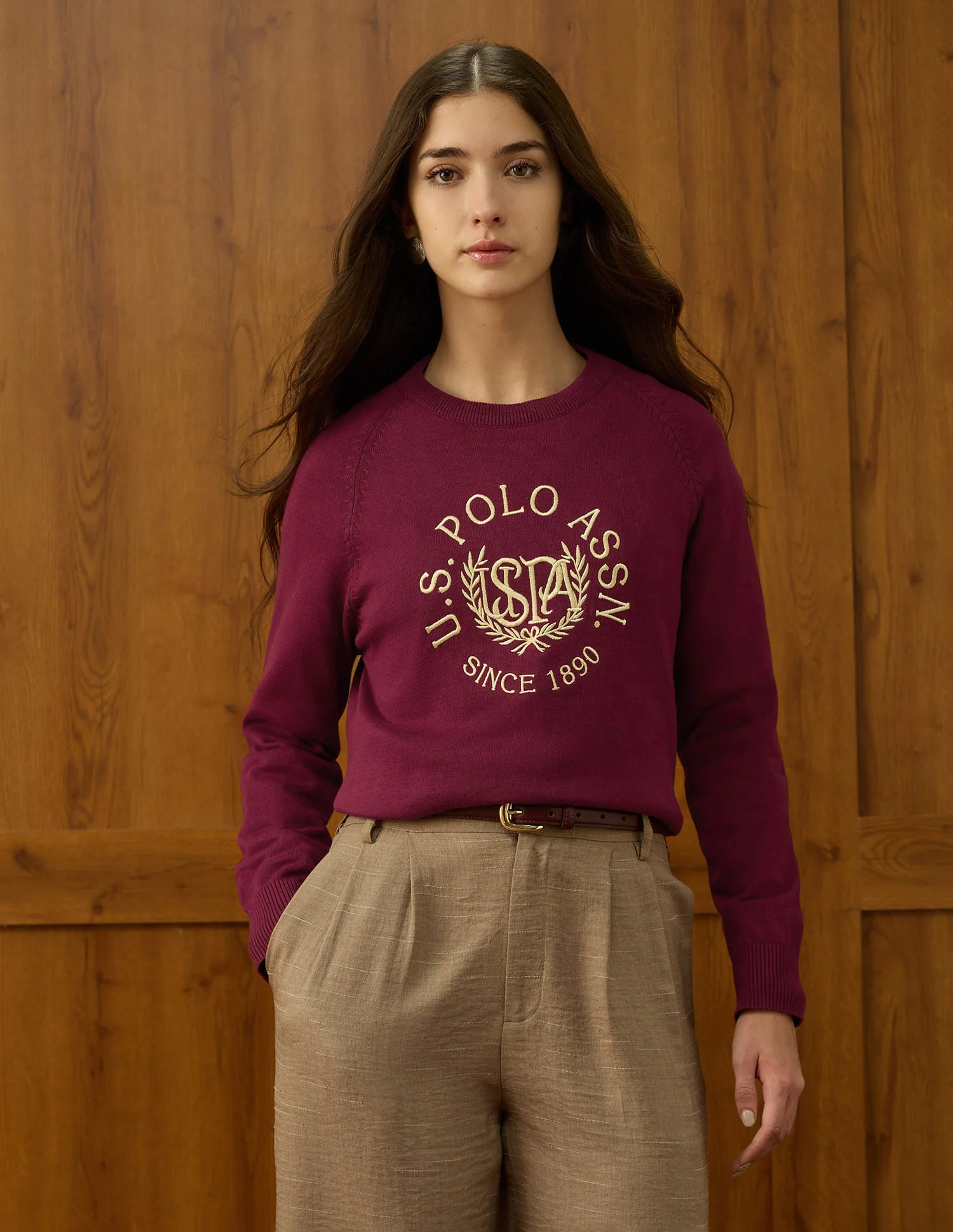 Brand Printed Raglan Fit Sweater - Image 6