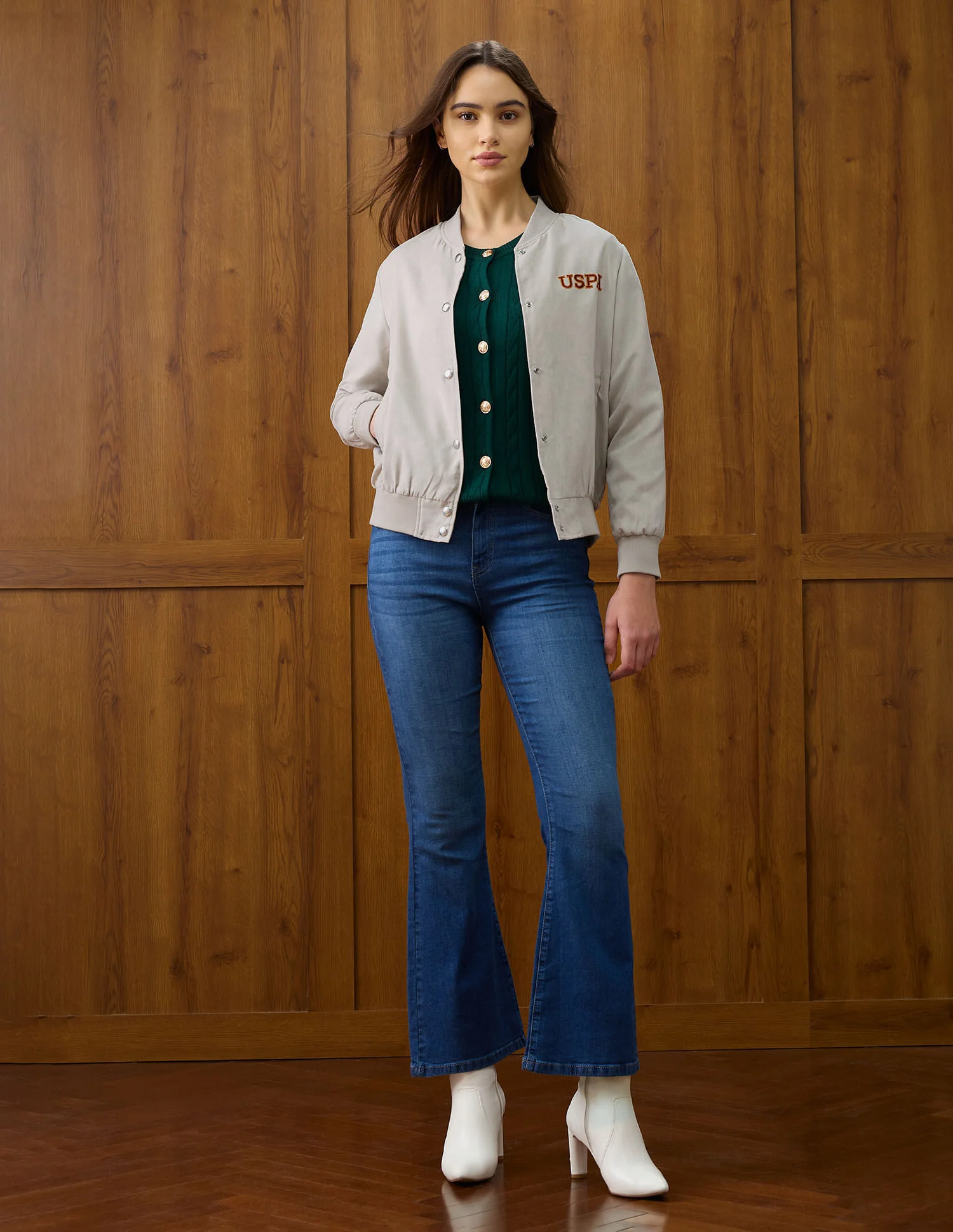 Brand Printed Regular Fit Jacket - Image 3
