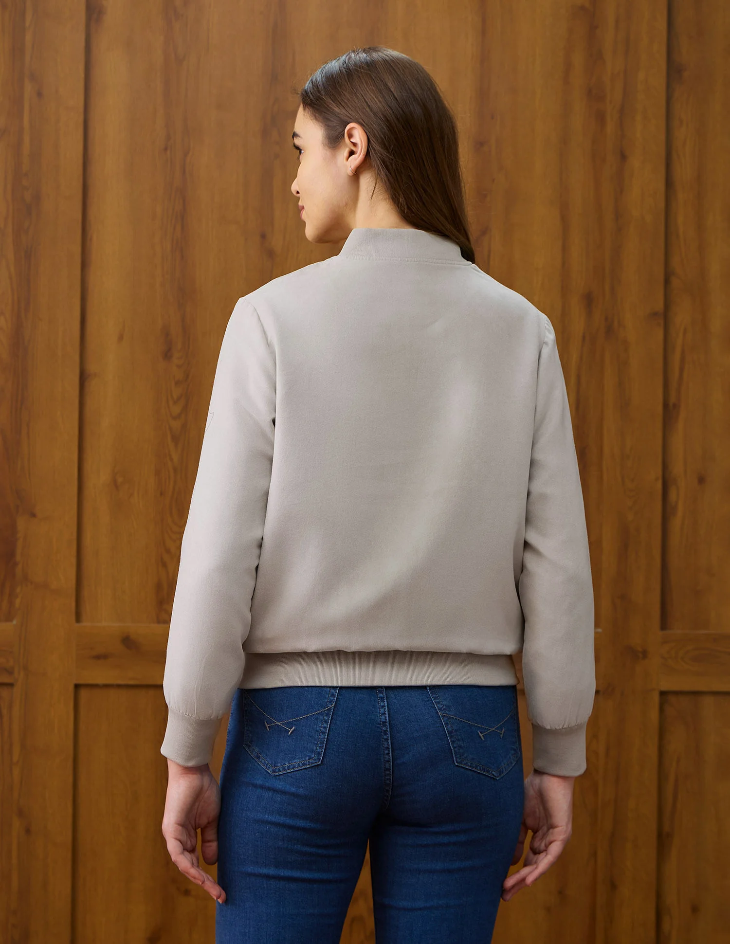 Brand Printed Regular Fit Jacket - Image 5