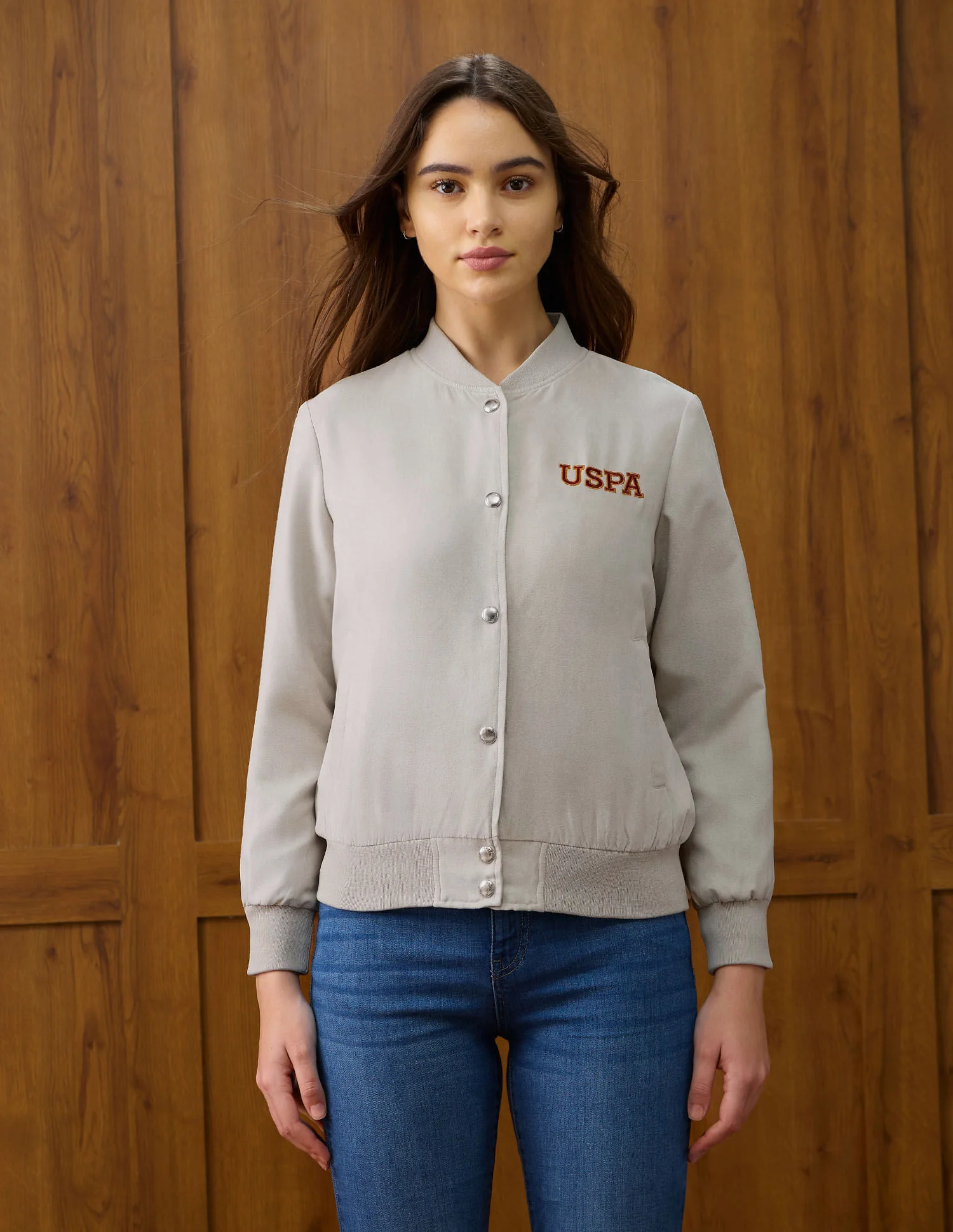 Brand Printed Regular Fit Jacket - Image 6