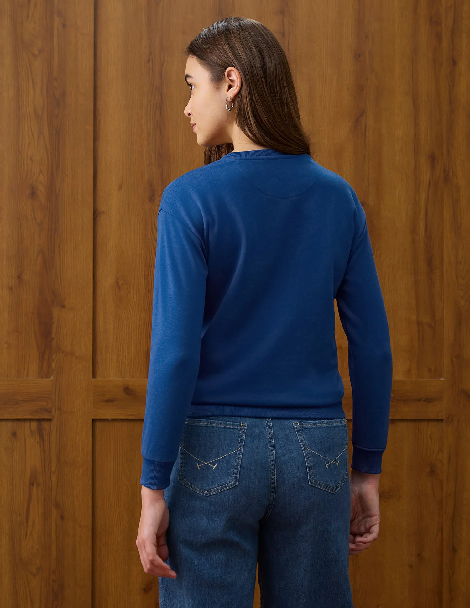 Brand Appliqued Regular Fit Sweater - Image 5
