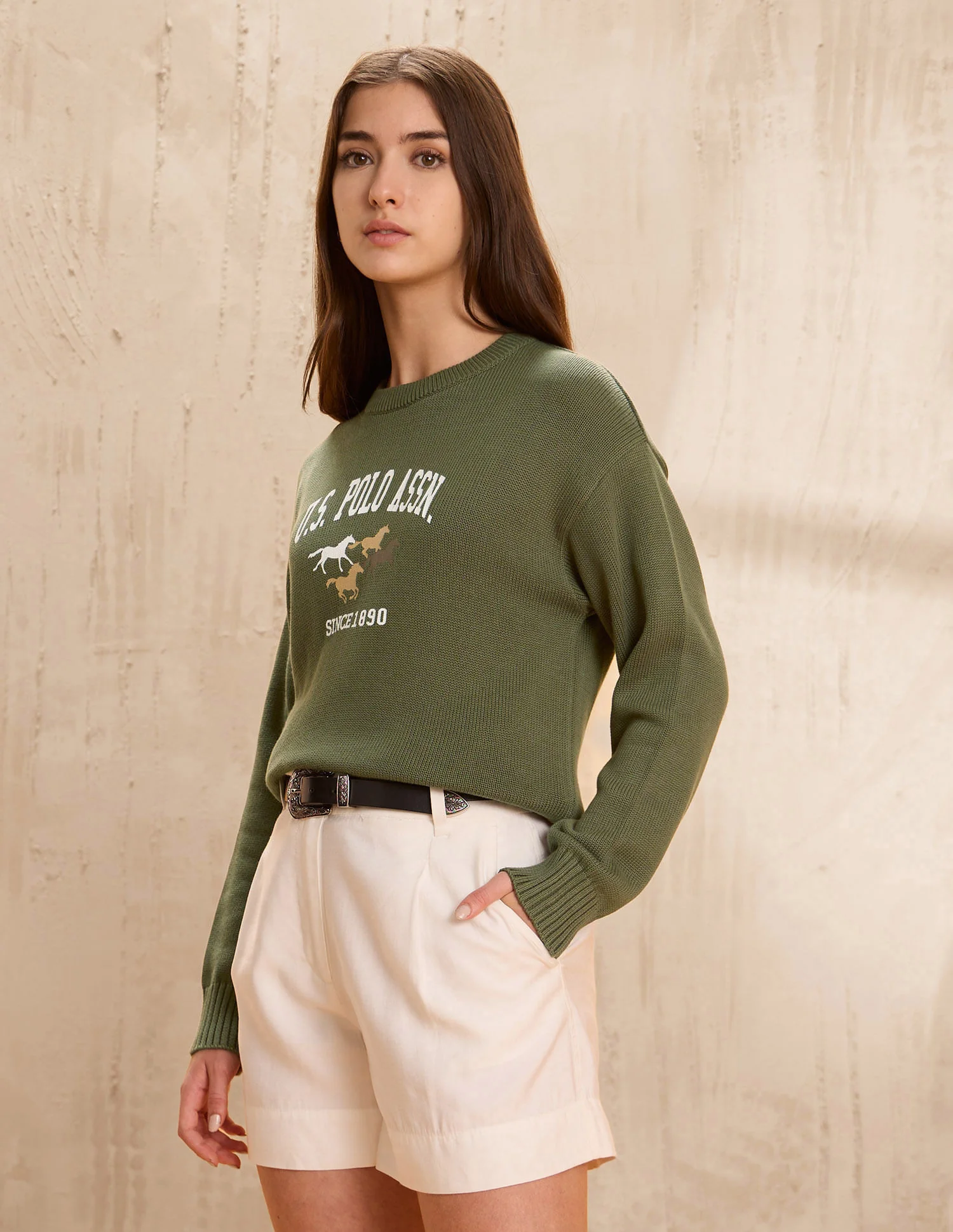 Brand Printed Regular Fit Sweater - Image 4