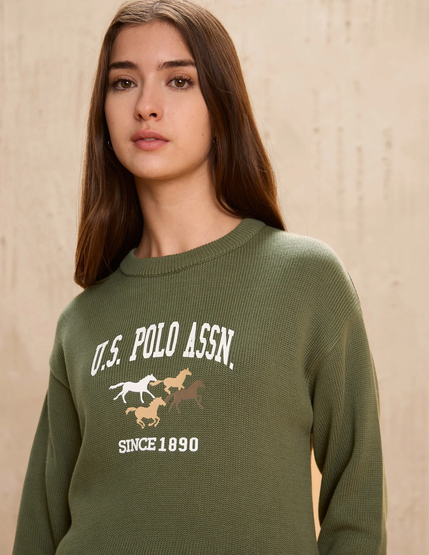 Brand Printed Regular Fit Sweater - Image 7
