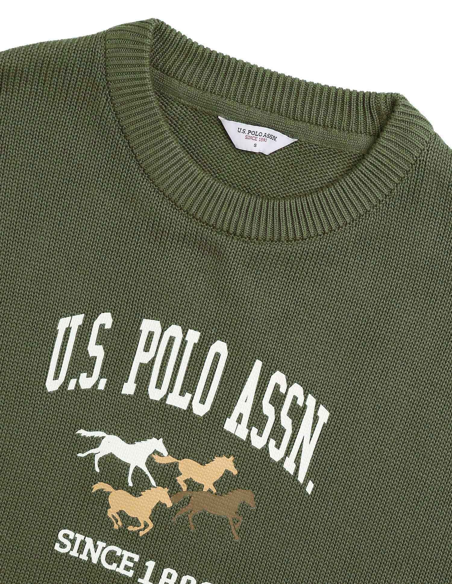 Brand Printed Regular Fit Sweater - Image 8