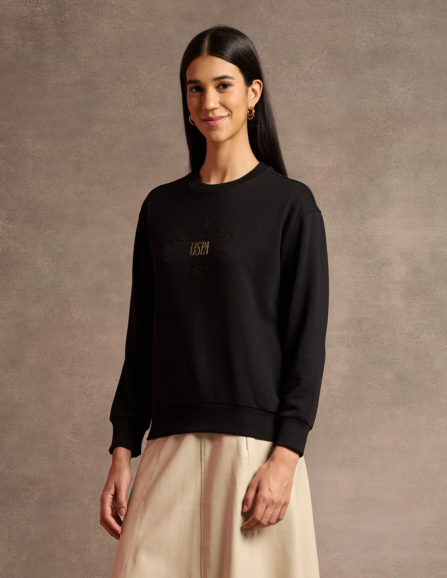 Brand Printed Regular Fit Sweatshirt - Image 4