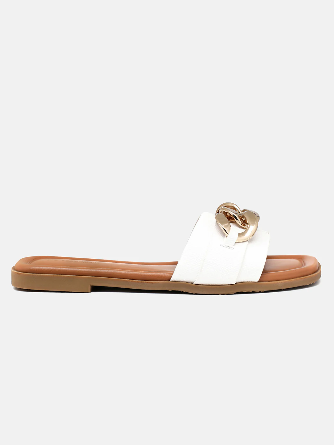 Brevan Open Toe Gold Hardware Sandals - Image 6