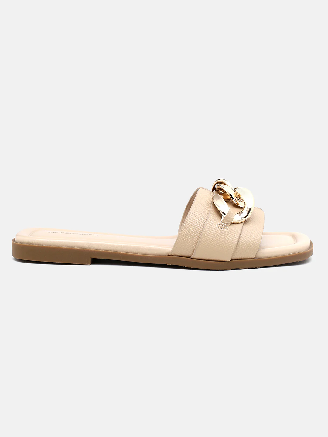 Brevan Open Toe Gold Hardware Sandals - Image 6