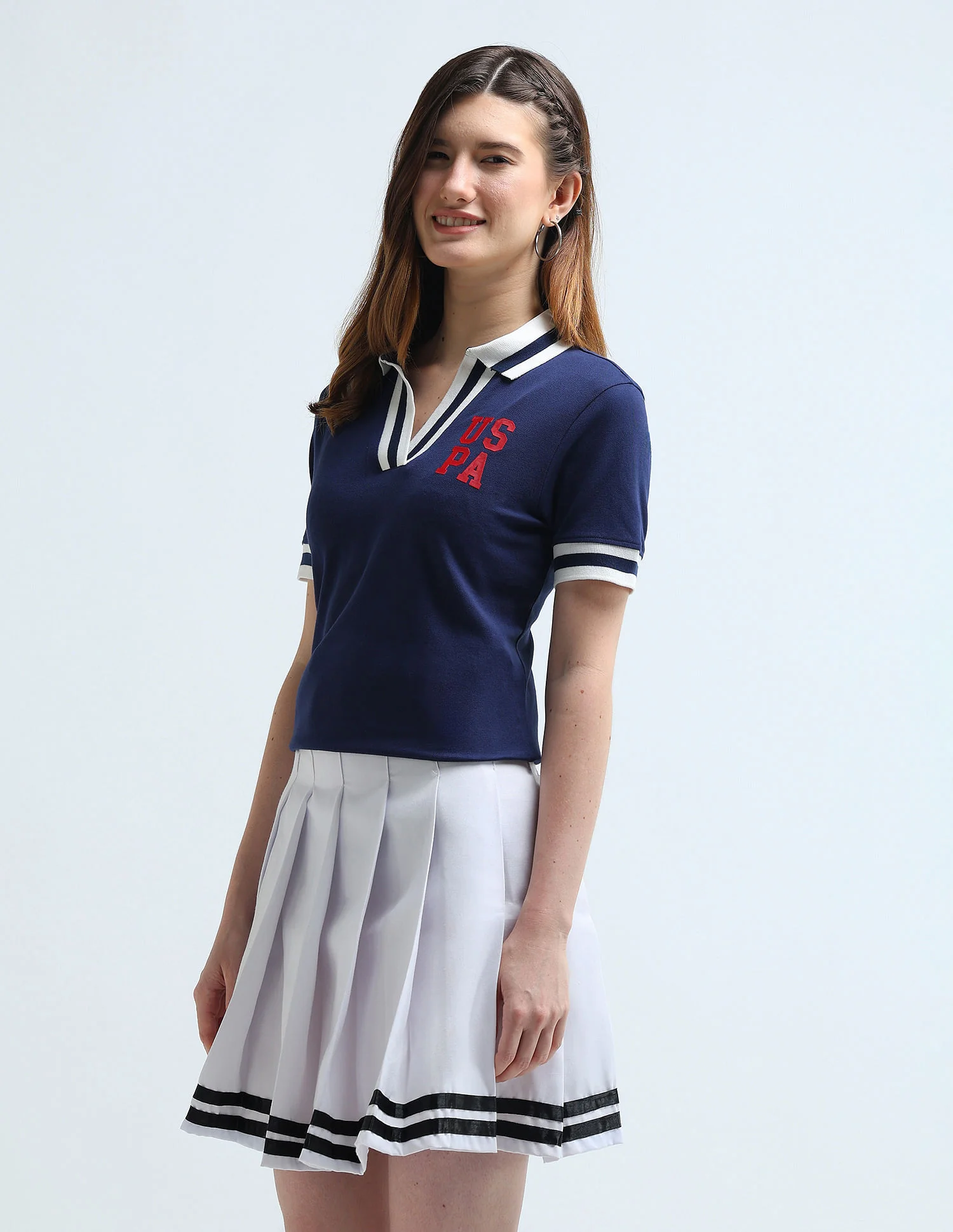 Broad Tipped Collar Solid Polo Shirt - Image 4