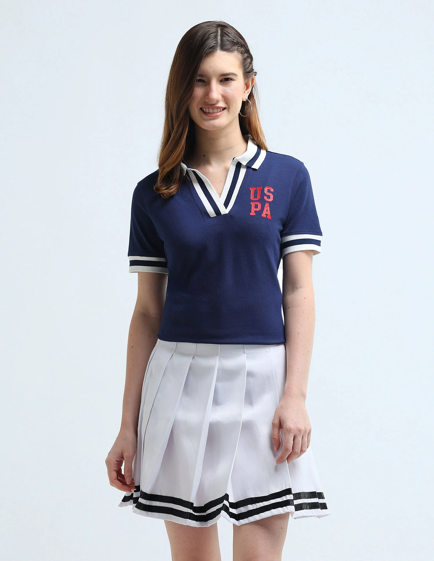 Broad Tipped Collar Solid Polo Shirt - Image 6