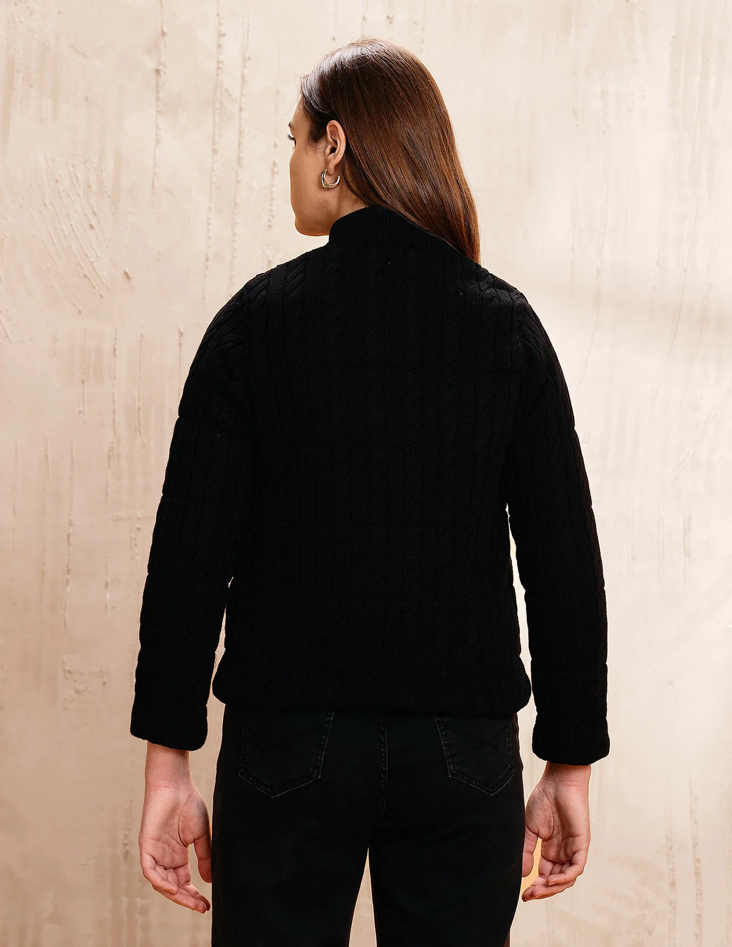 Cable Knit Regular Fit Jacket - Image 5