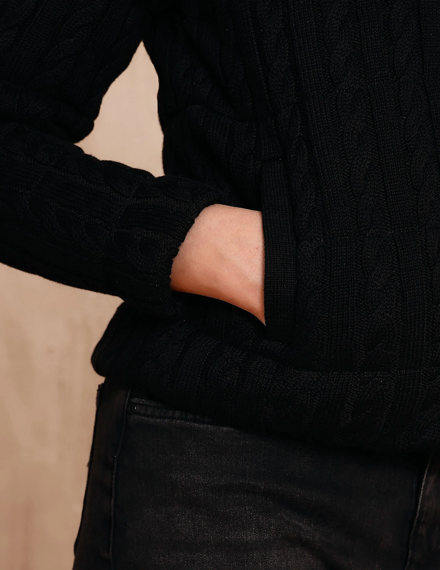 Cable Knit Regular Fit Jacket - Image 8
