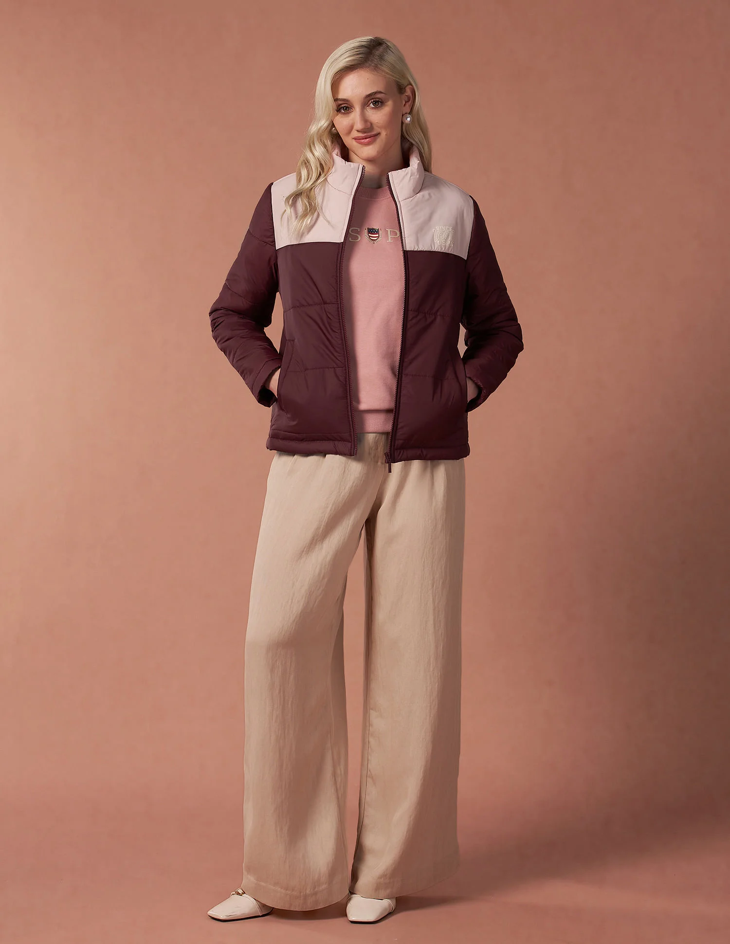 Color Blocked Puffer Jacket - Image 3