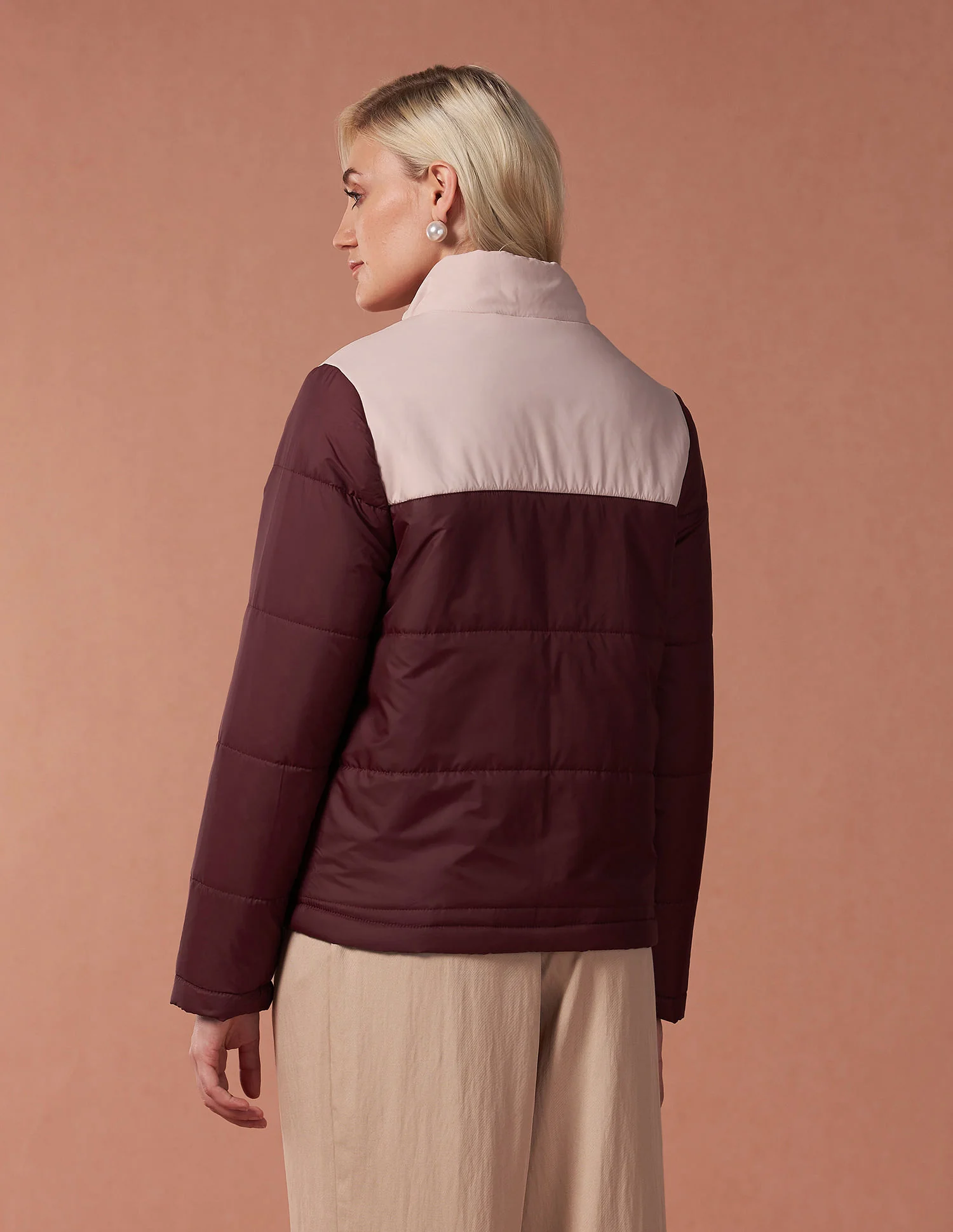 Color Blocked Puffer Jacket - Image 5