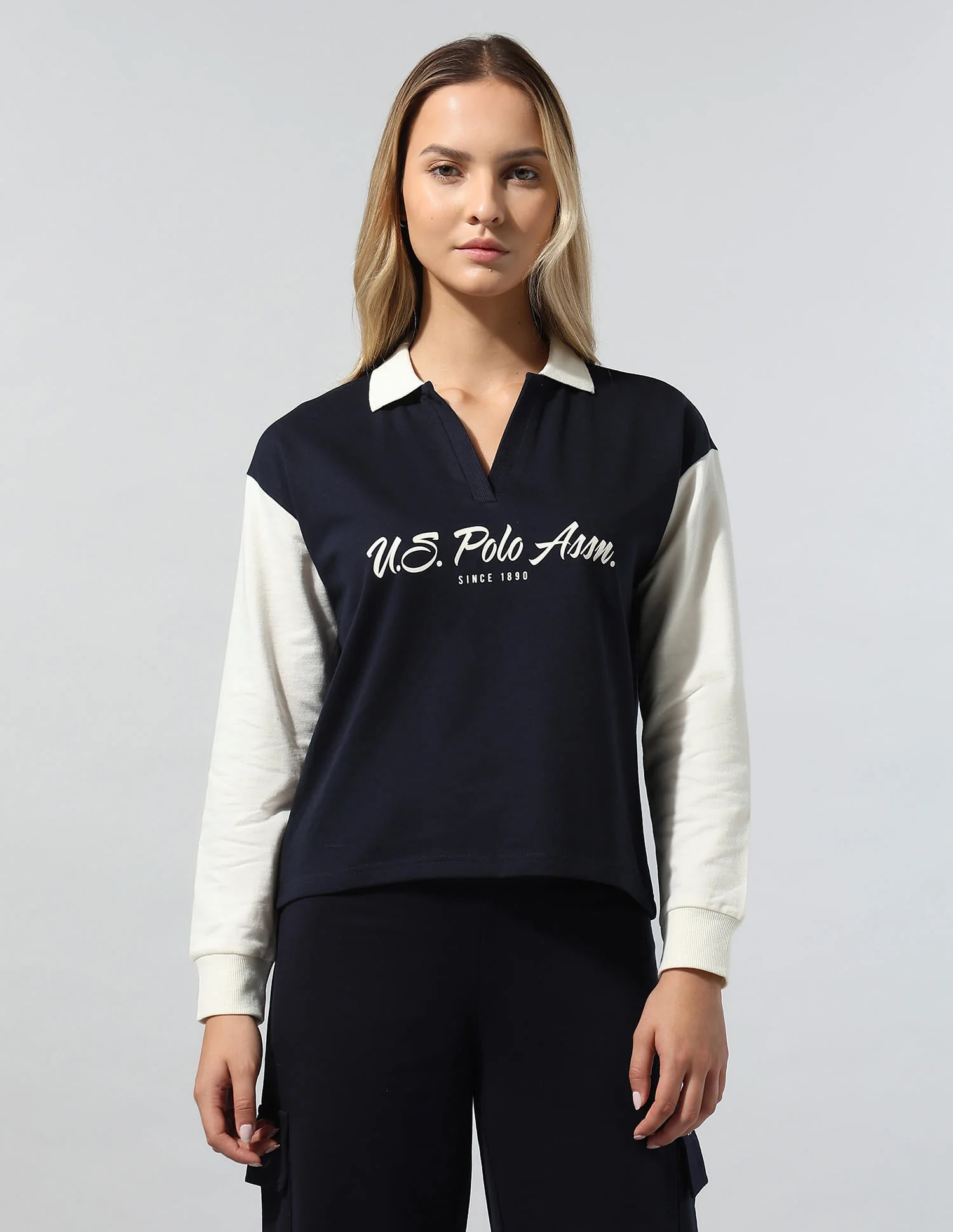 Colourblocked Brand Printed Sweatshirt - Image 6