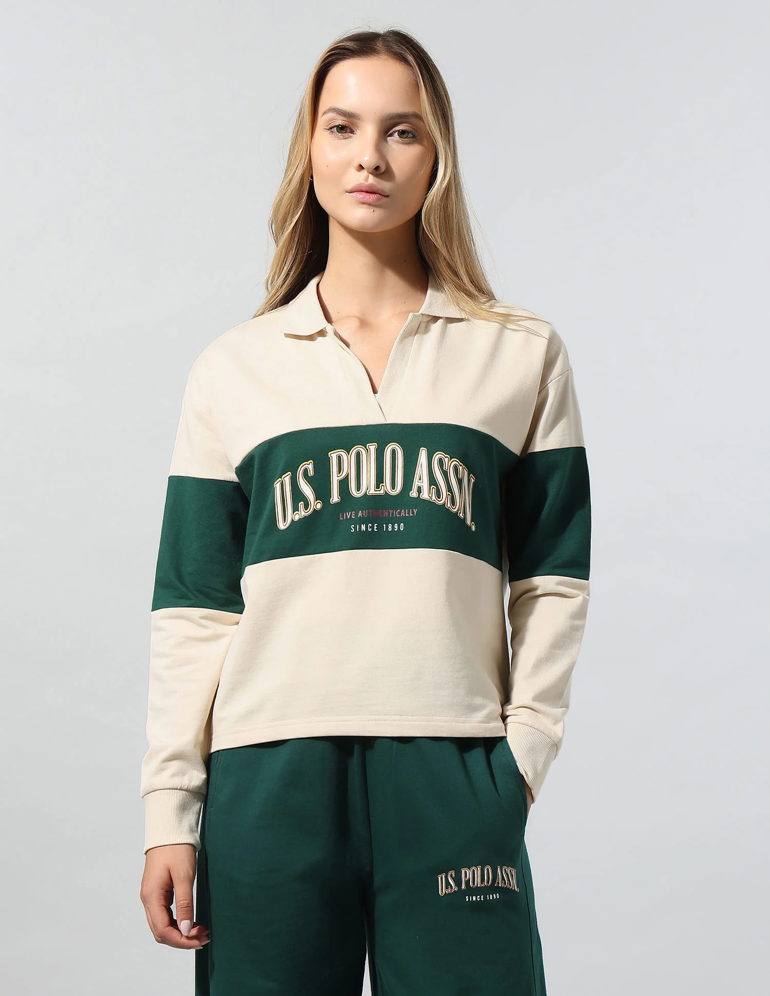 Colourblocked Brand Printed Sweatshirt - Image 6