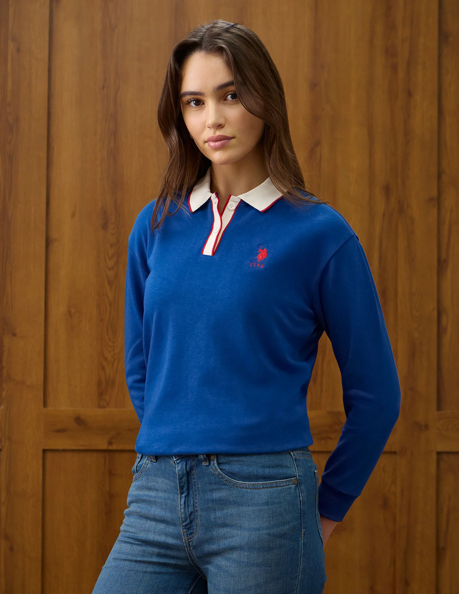 Colourblocked Regular Fit Polo Collar Sweater - Image 4