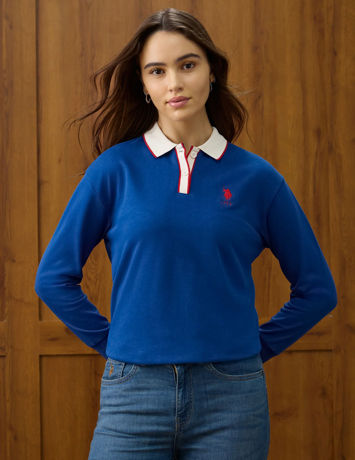 Colourblocked Regular Fit Polo Collar Sweater - Image 6
