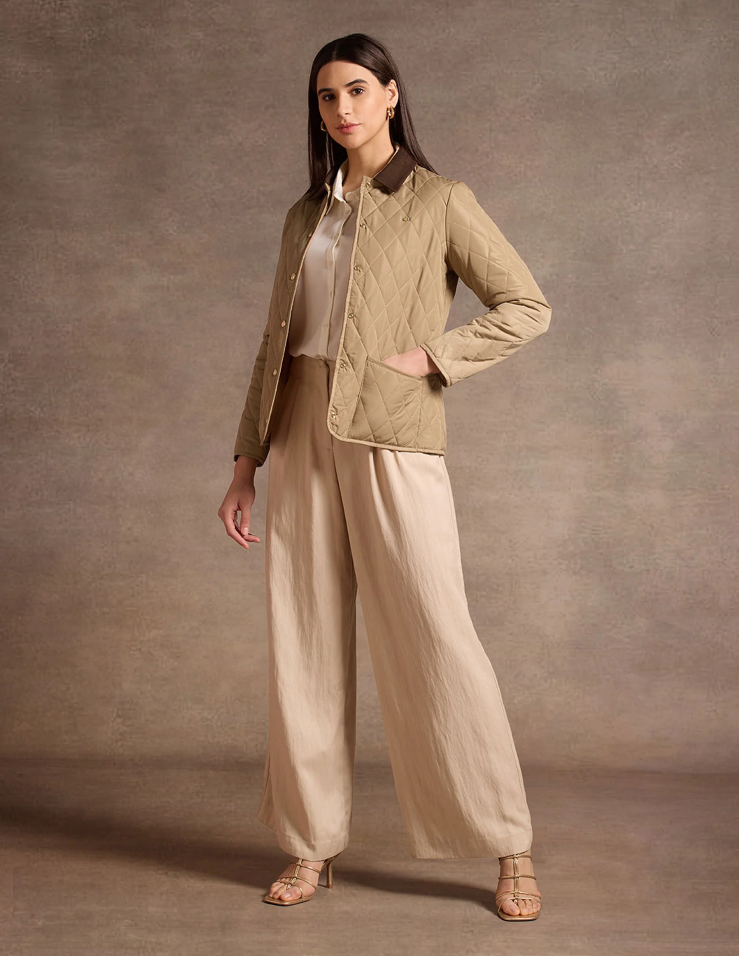 Contrast Collar Puffer Jacket - Image 3