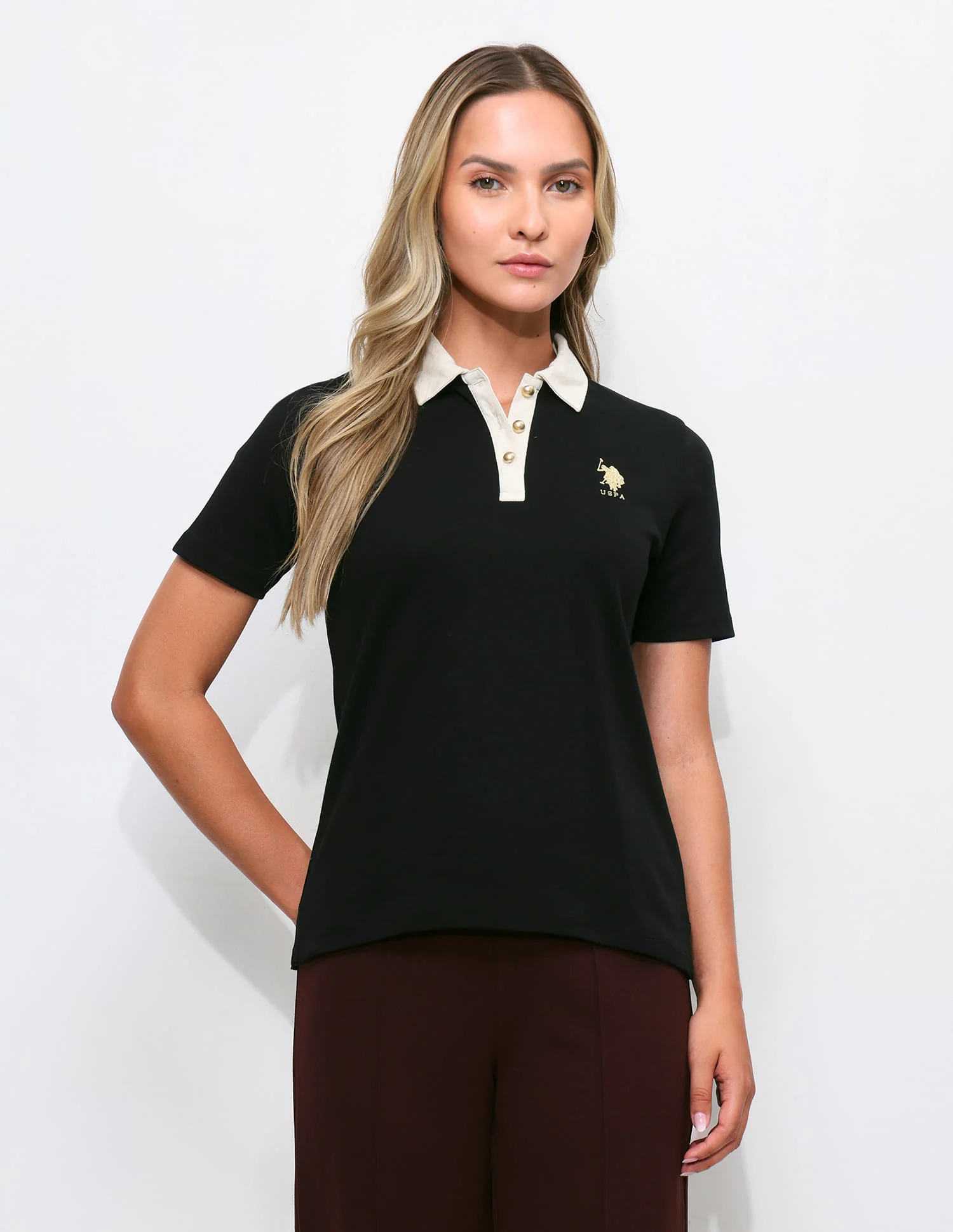 Contrast Collar Regular Fit Polo Shirt - Image 6