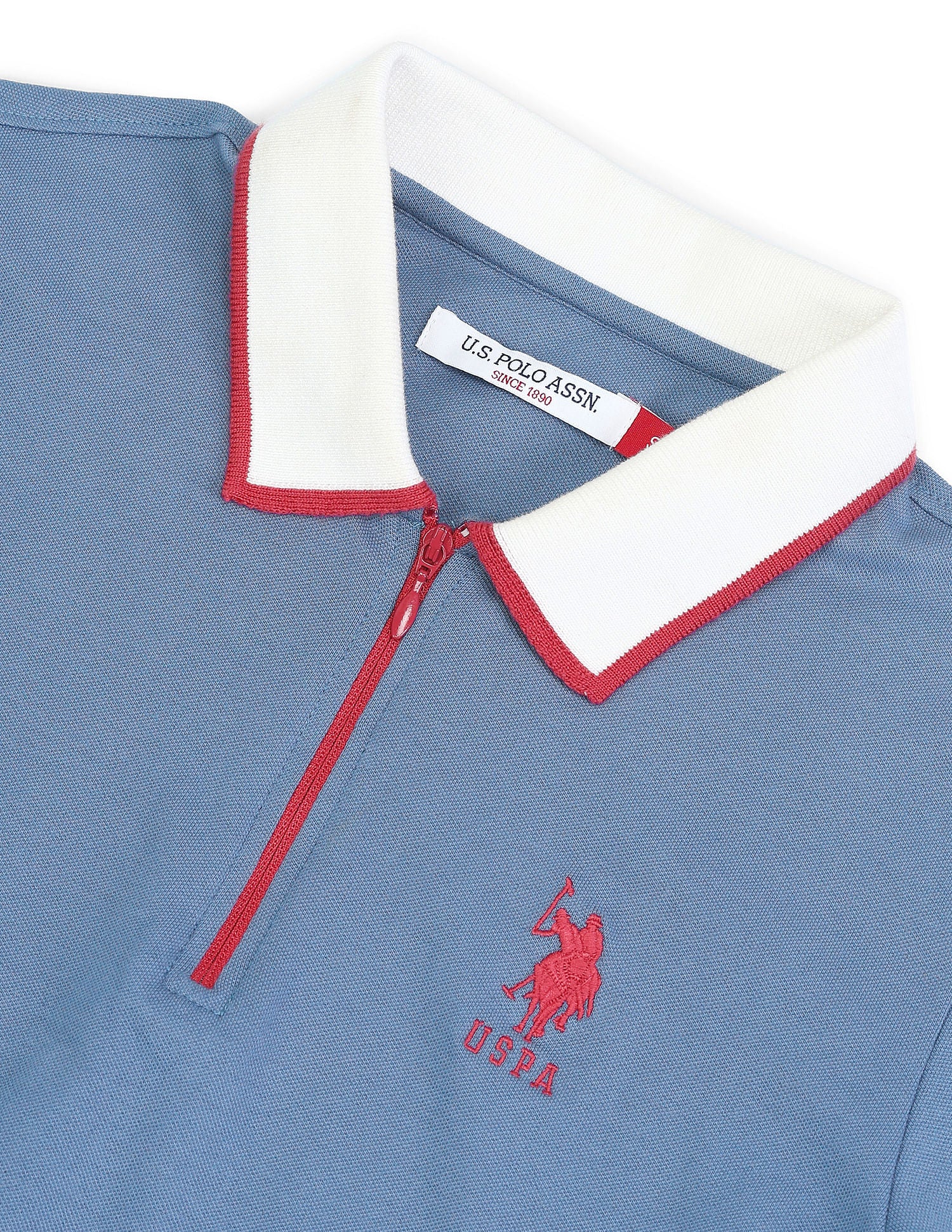 Contrast Collar Tipped Polo Shirt - Image 8
