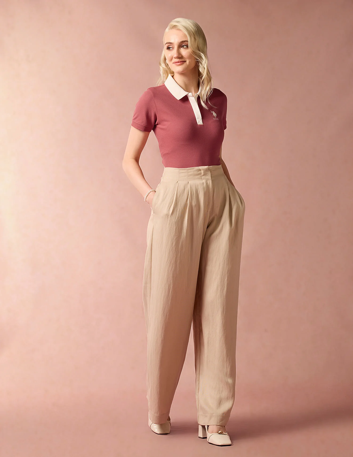 Contrast Placket Cotton Polo Shirt - Image 3