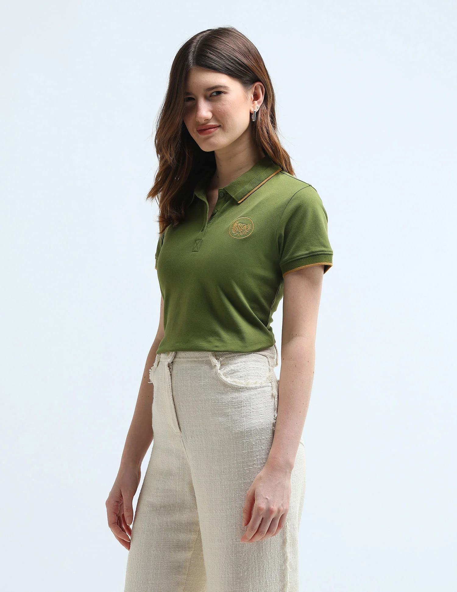 Crest Logo Cotton Polo Shirt - Image 4