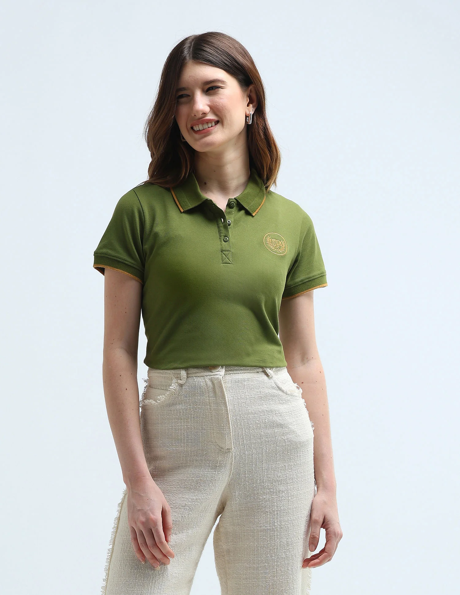 Crest Logo Cotton Polo Shirt - Image 6
