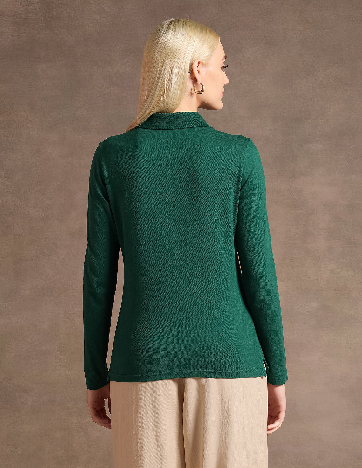 Crest Logo Long Sleeve Polo Shirt - Image 5