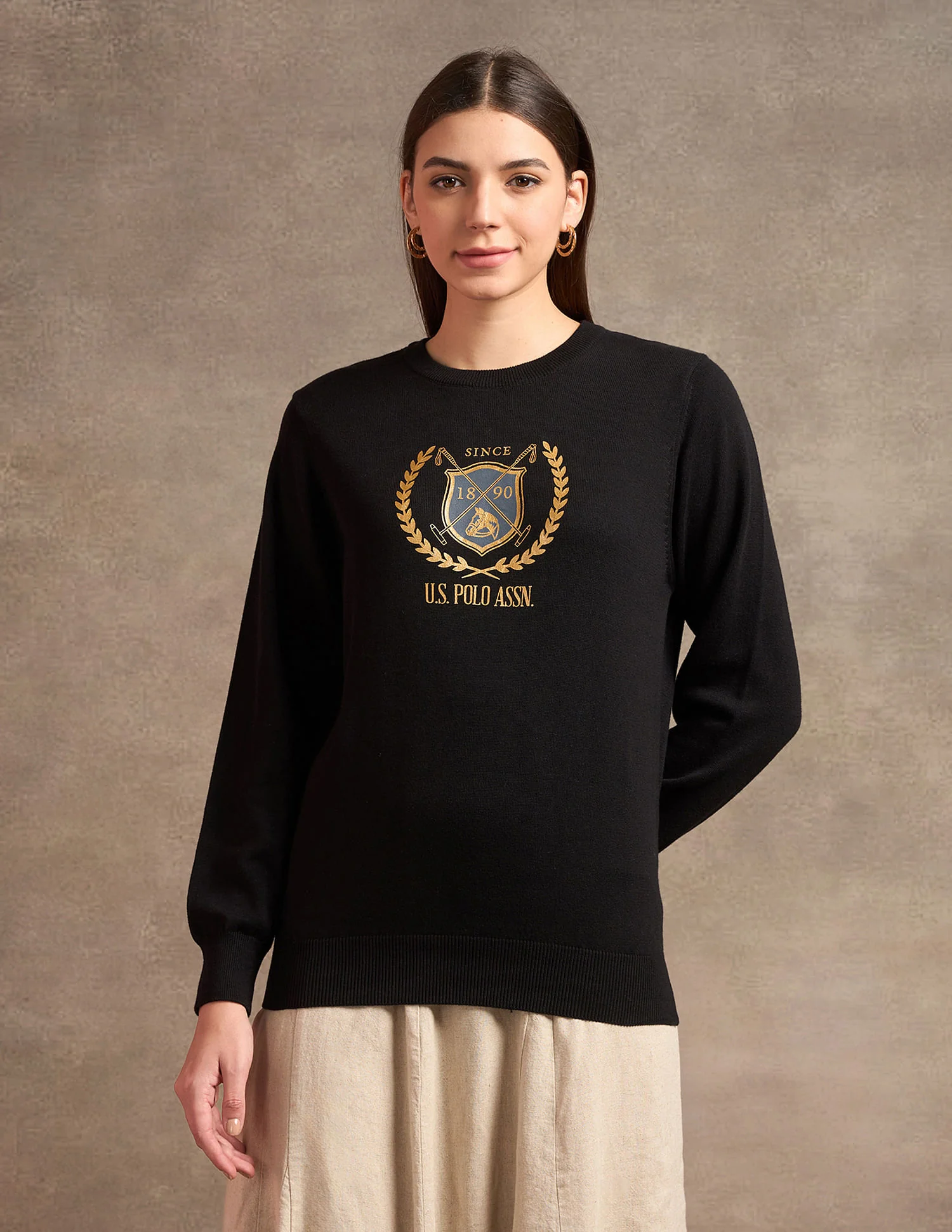 Crest Logo Regular Fit Sweater - Image 6