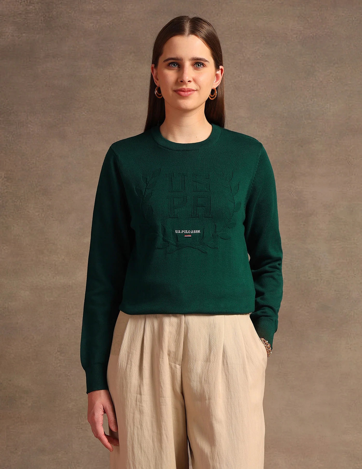 Crest Logo Regular Fit Sweater - Image 6