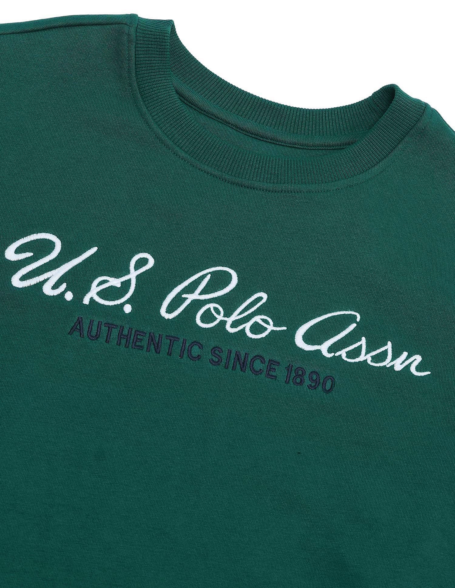 Crew Neck Brand Embroidered Sweatshirt - Image 8