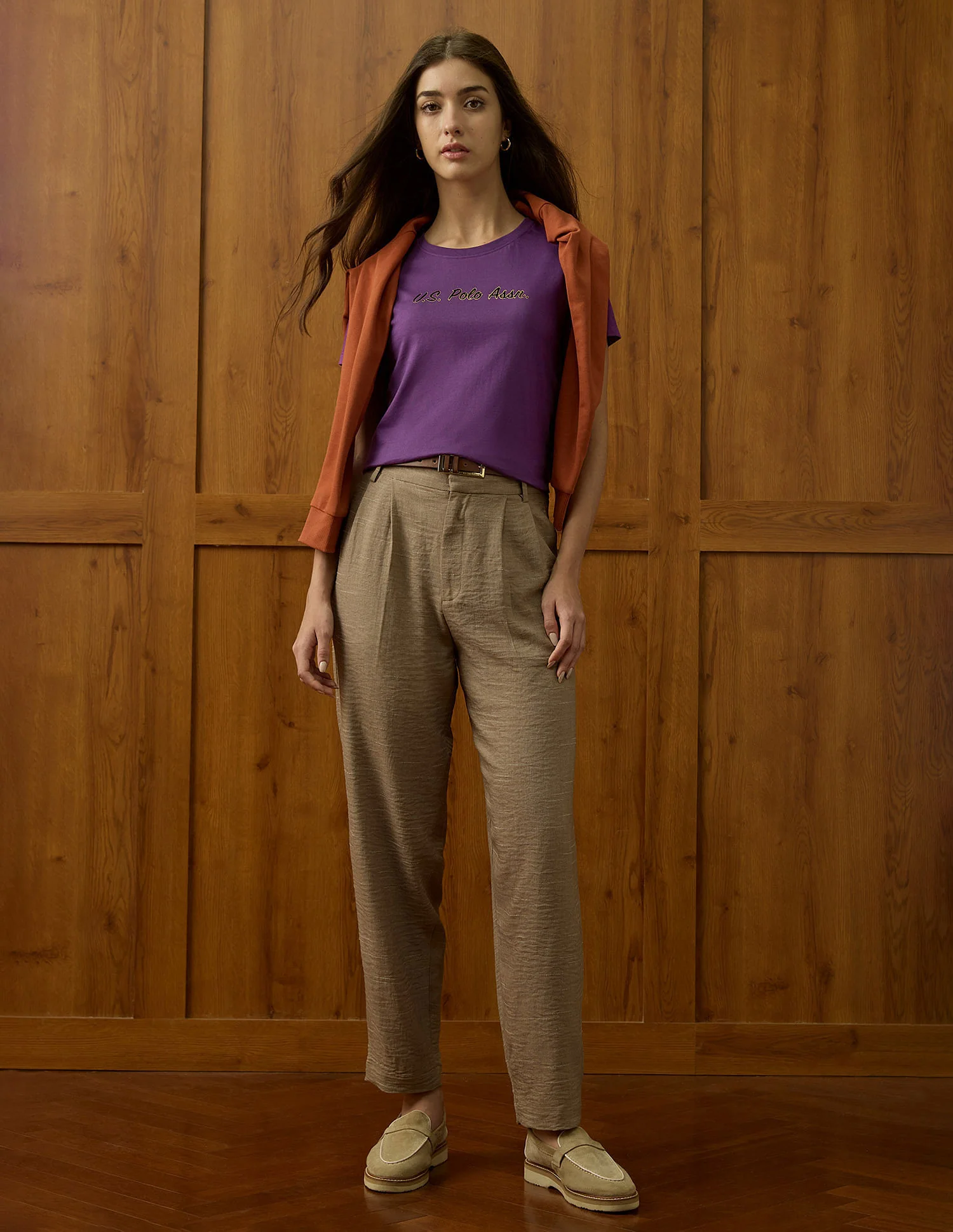 Crew Neck Regular Fit Tshirt With Flock Print - Image 3
