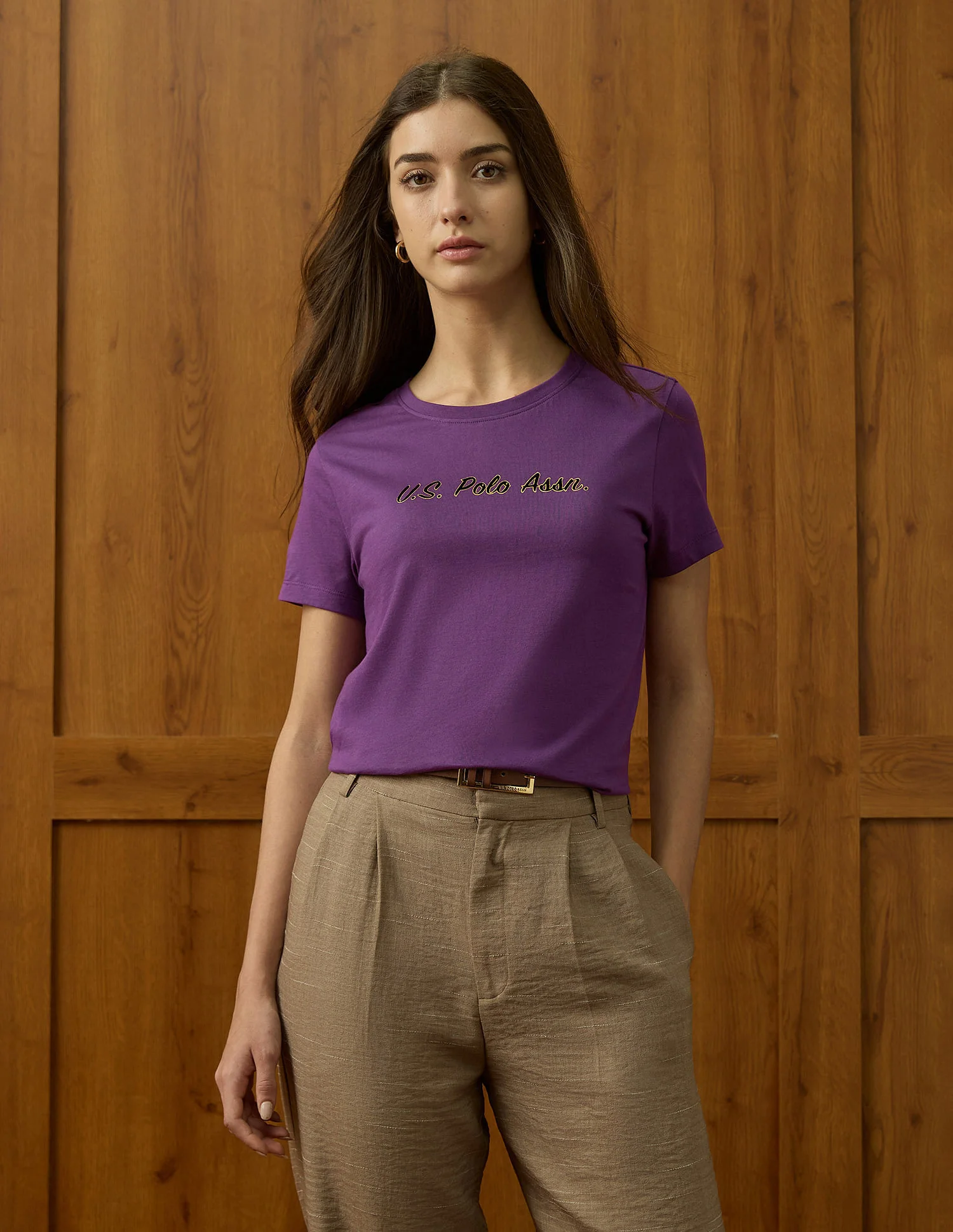 Crew Neck Regular Fit Tshirt With Flock Print - Image 6