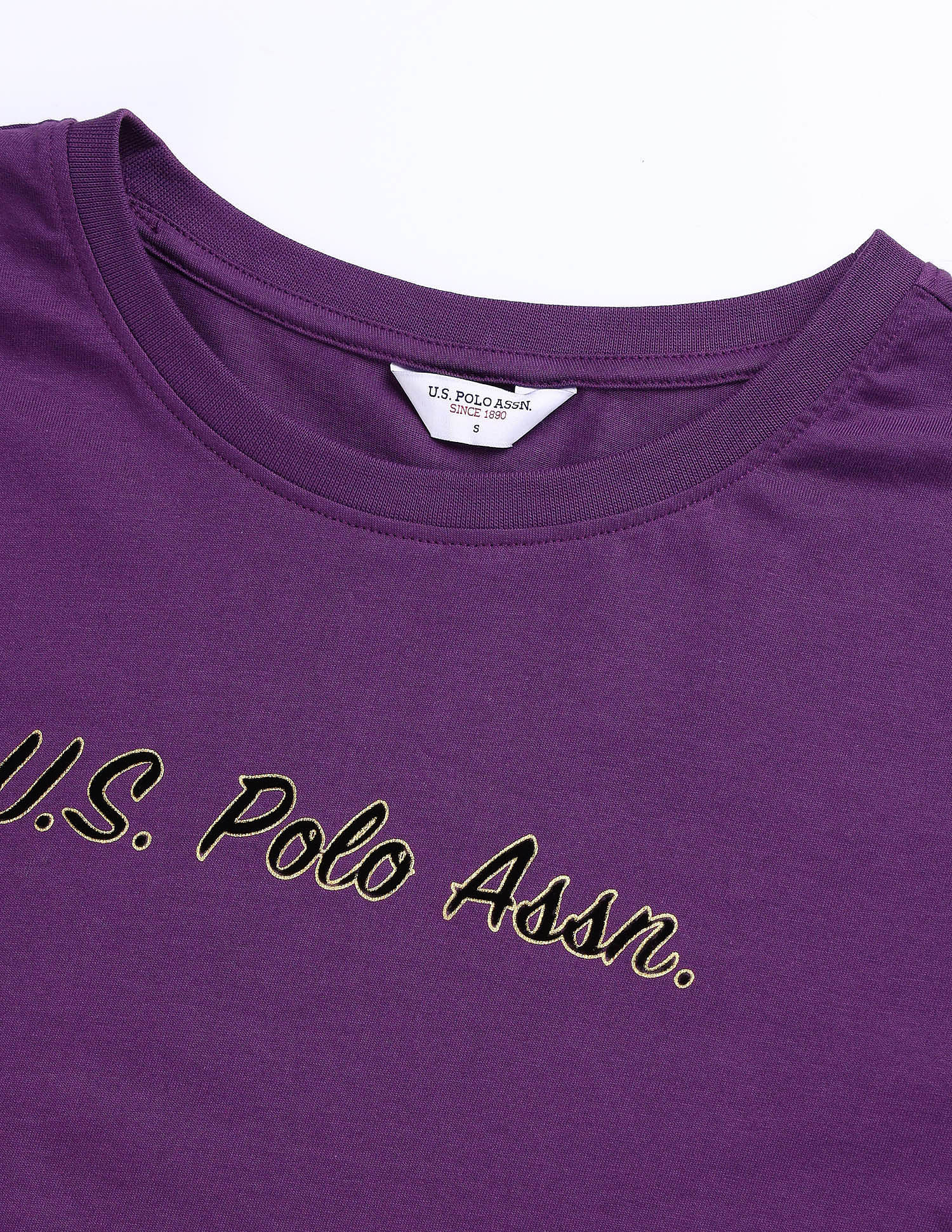 Crew Neck Regular Fit Tshirt With Flock Print - Image 8