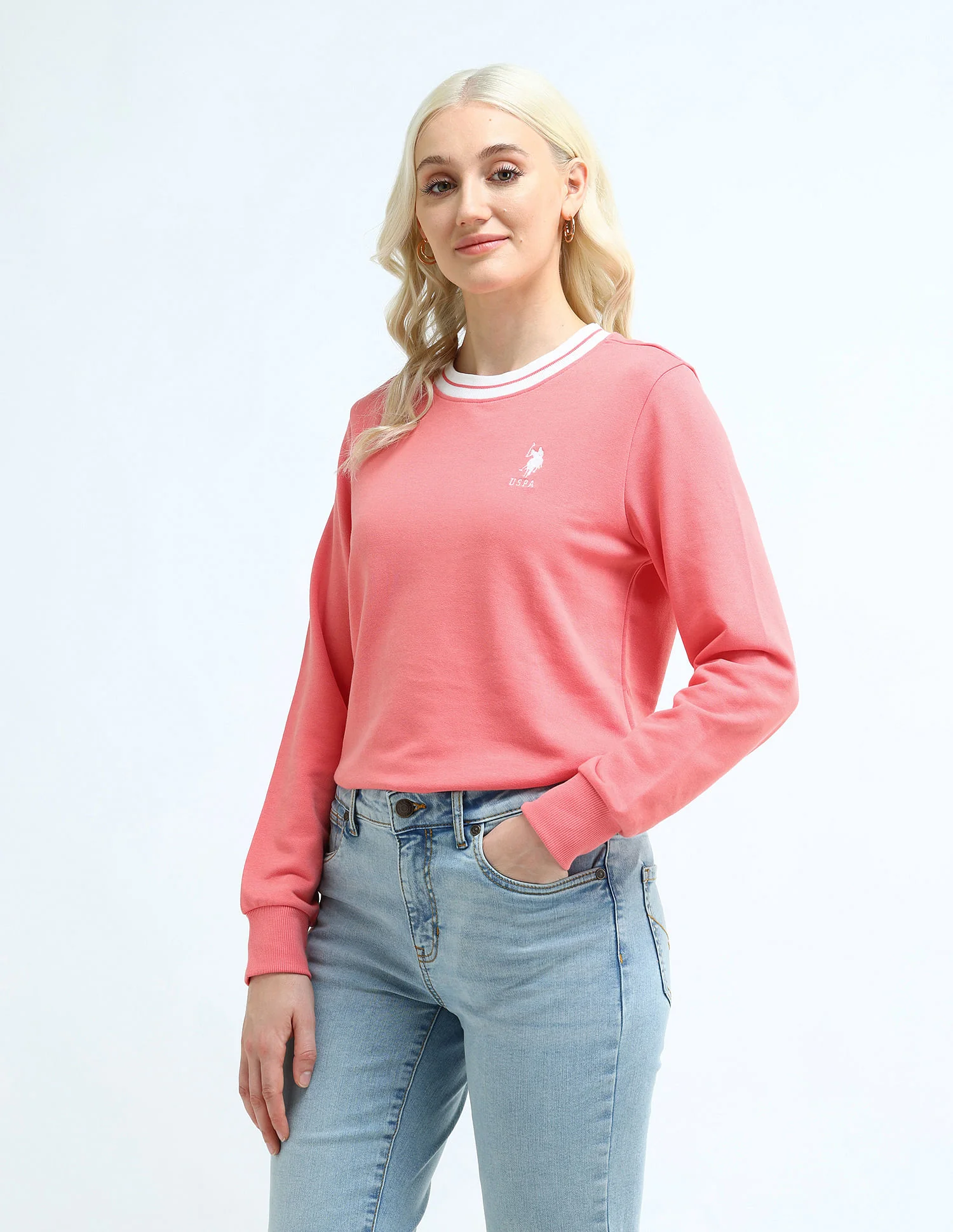 Crew Neck Solid Sweatshirt - Image 4